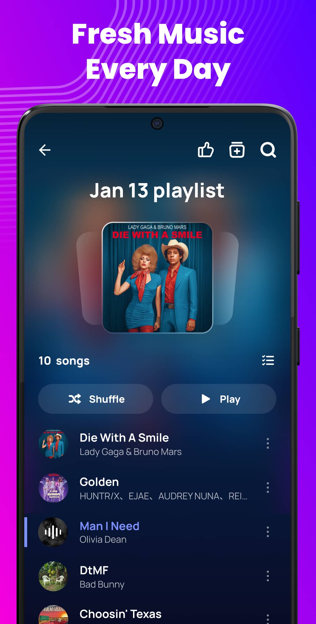 اسکرین شات 3 برنامه Music Player Offline & MP3