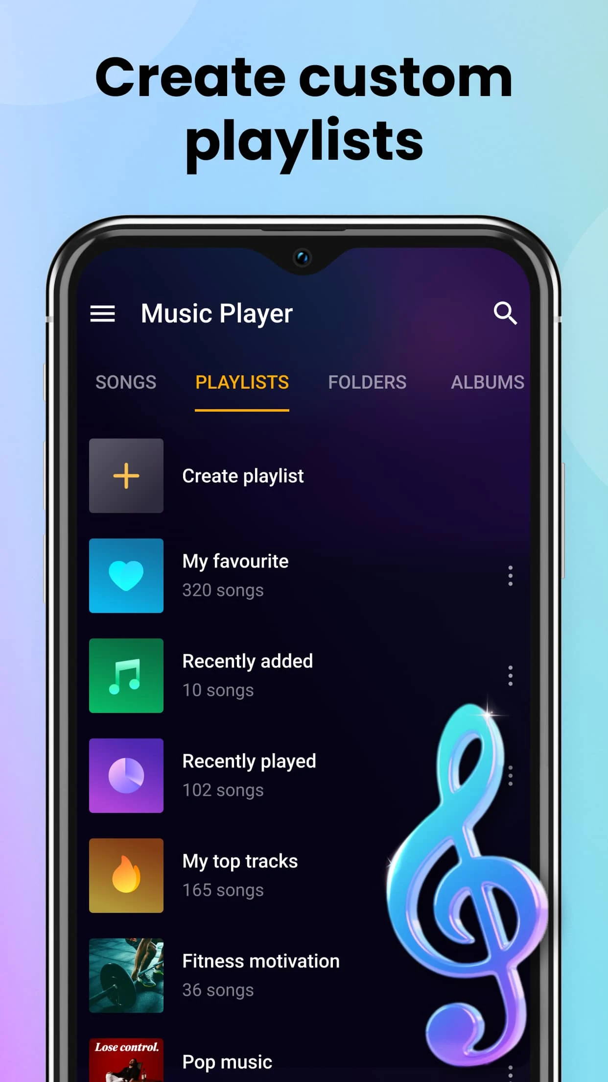 اسکرین شات 5 برنامه Music Player & MP3 Player