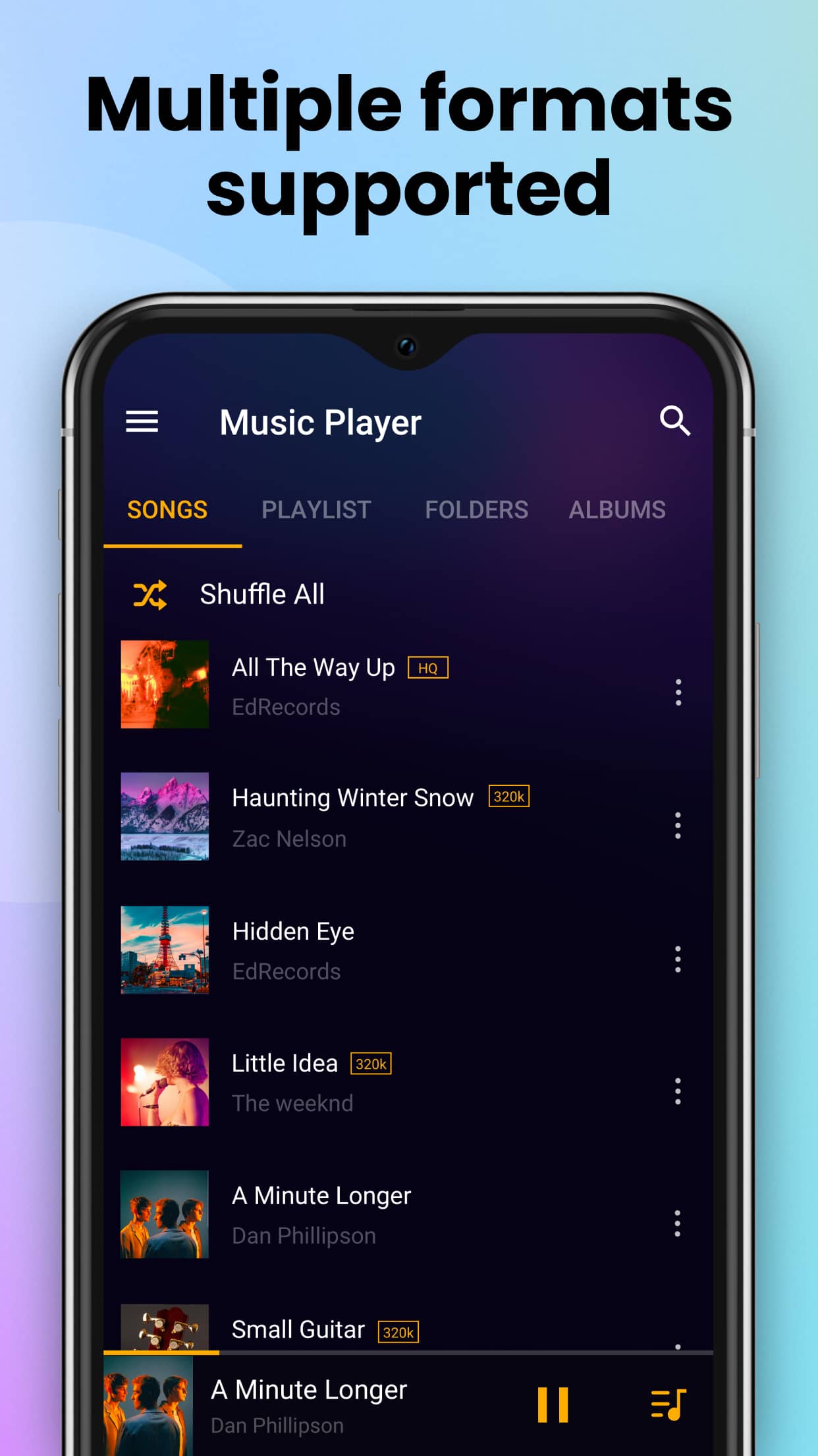 اسکرین شات 2 برنامه Music Player & MP3 Player