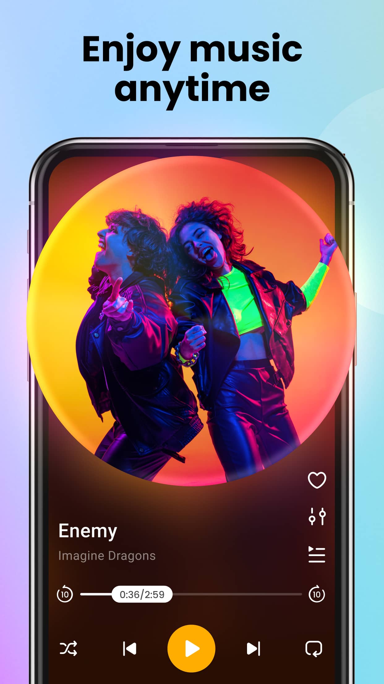 اسکرین شات 3 برنامه Music Player & MP3 Player