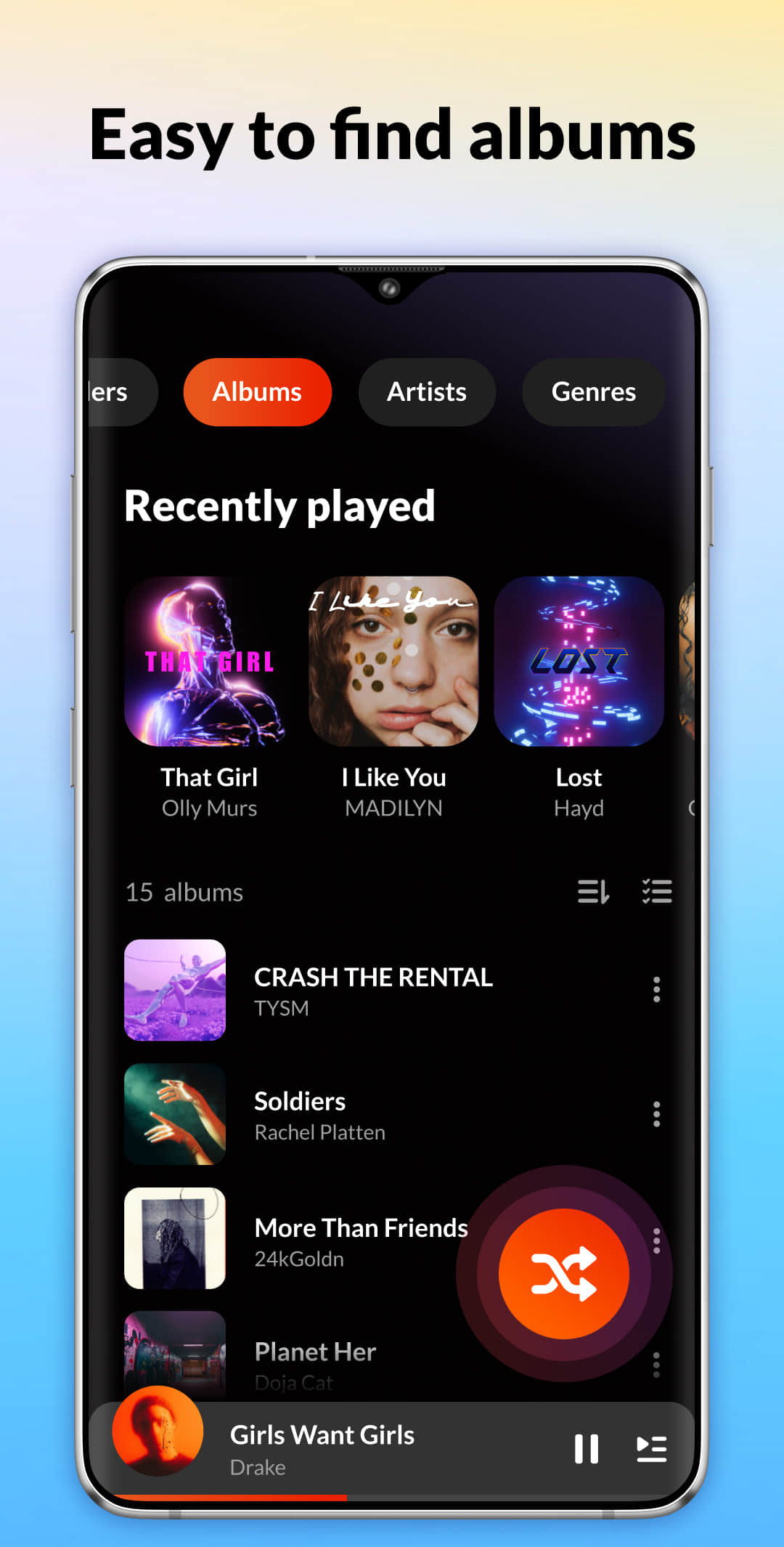 اسکرین شات 5 برنامه Music Player & MP3 - DDMusic