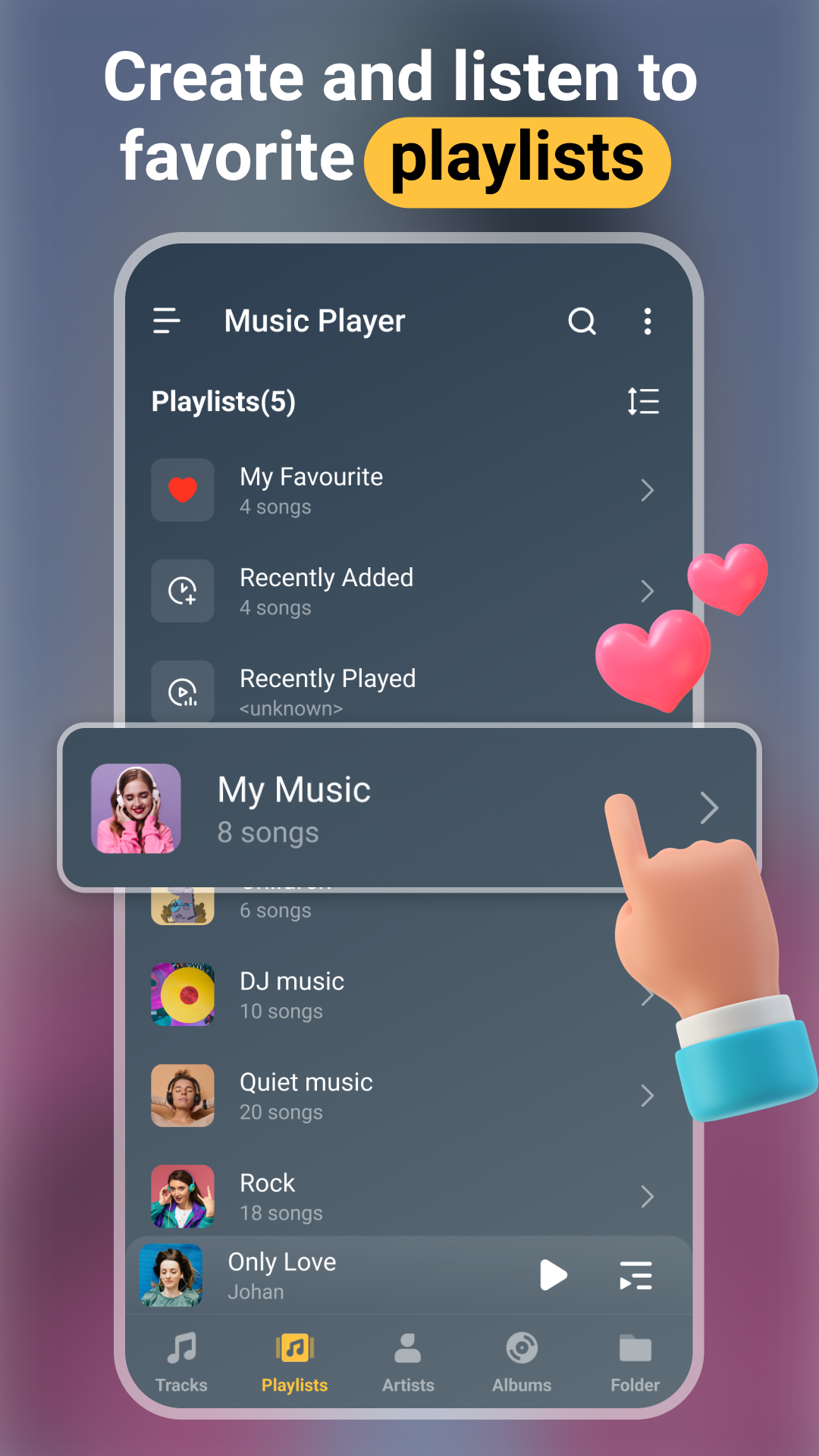 اسکرین شات 2 برنامه Music player - MP3 player