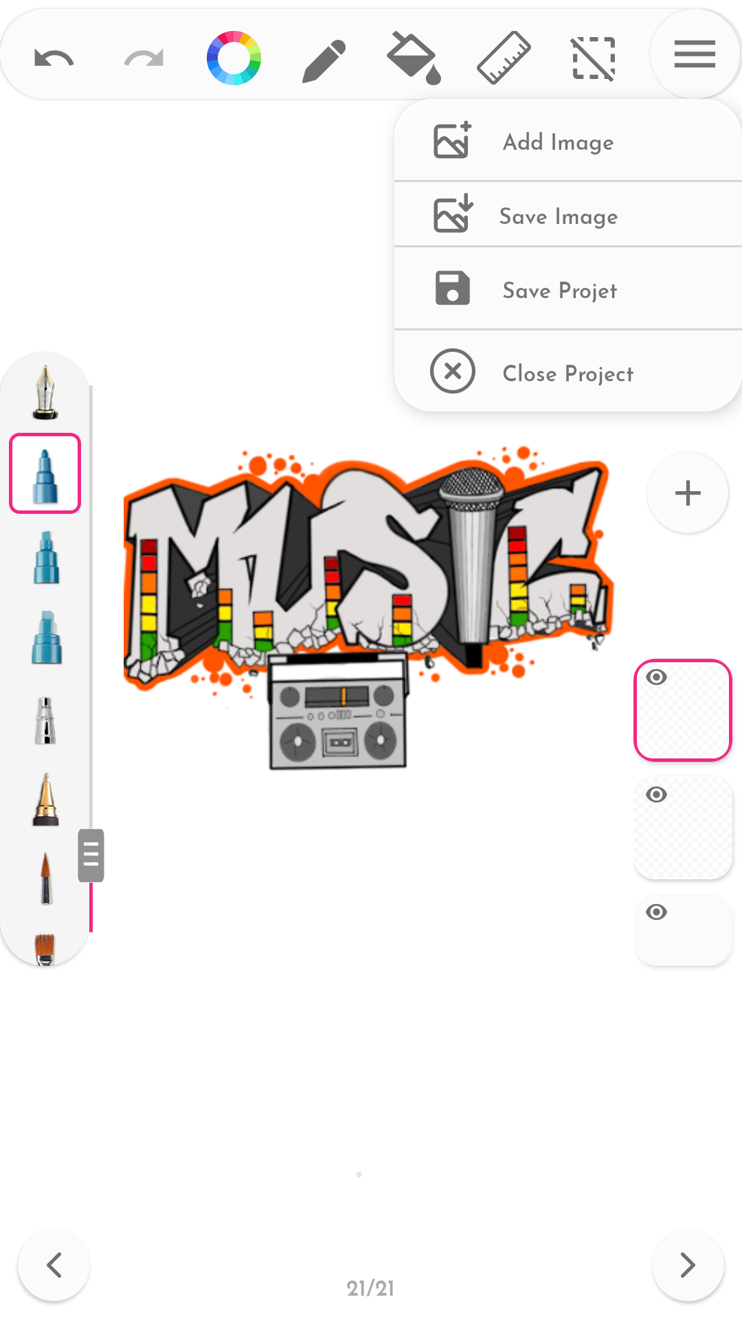 اسکرین شات 6 برنامه How to Draw Graffiti 3D