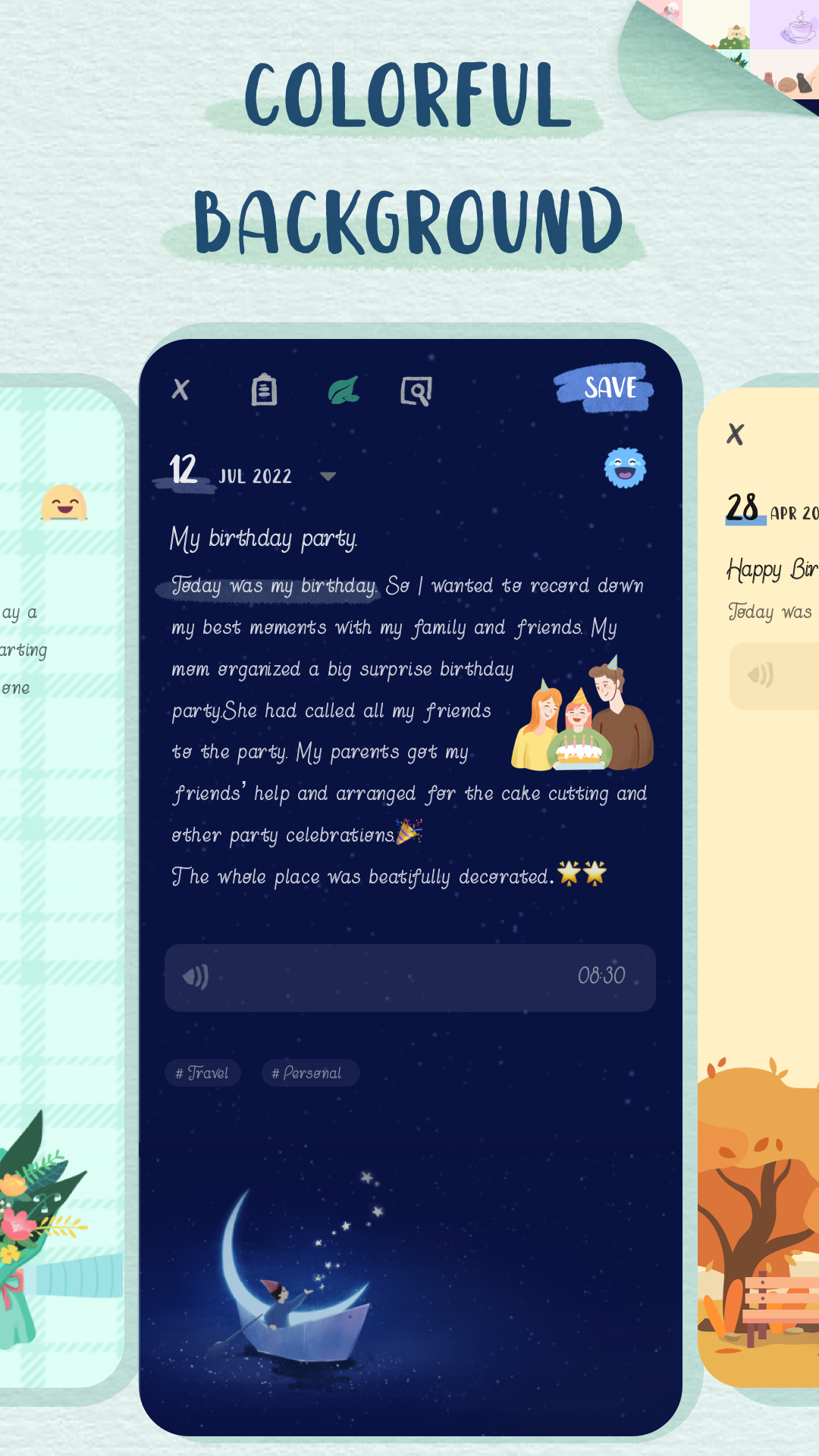 اسکرین شات 4 برنامه My Diary - Daily Diary Journal