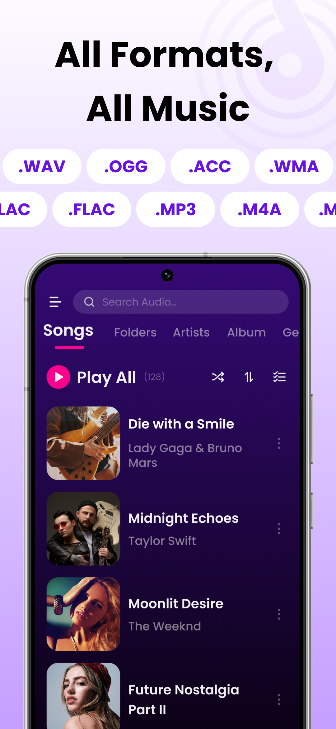 اسکرین شات 2 برنامه Offline Music Player: Play MP3