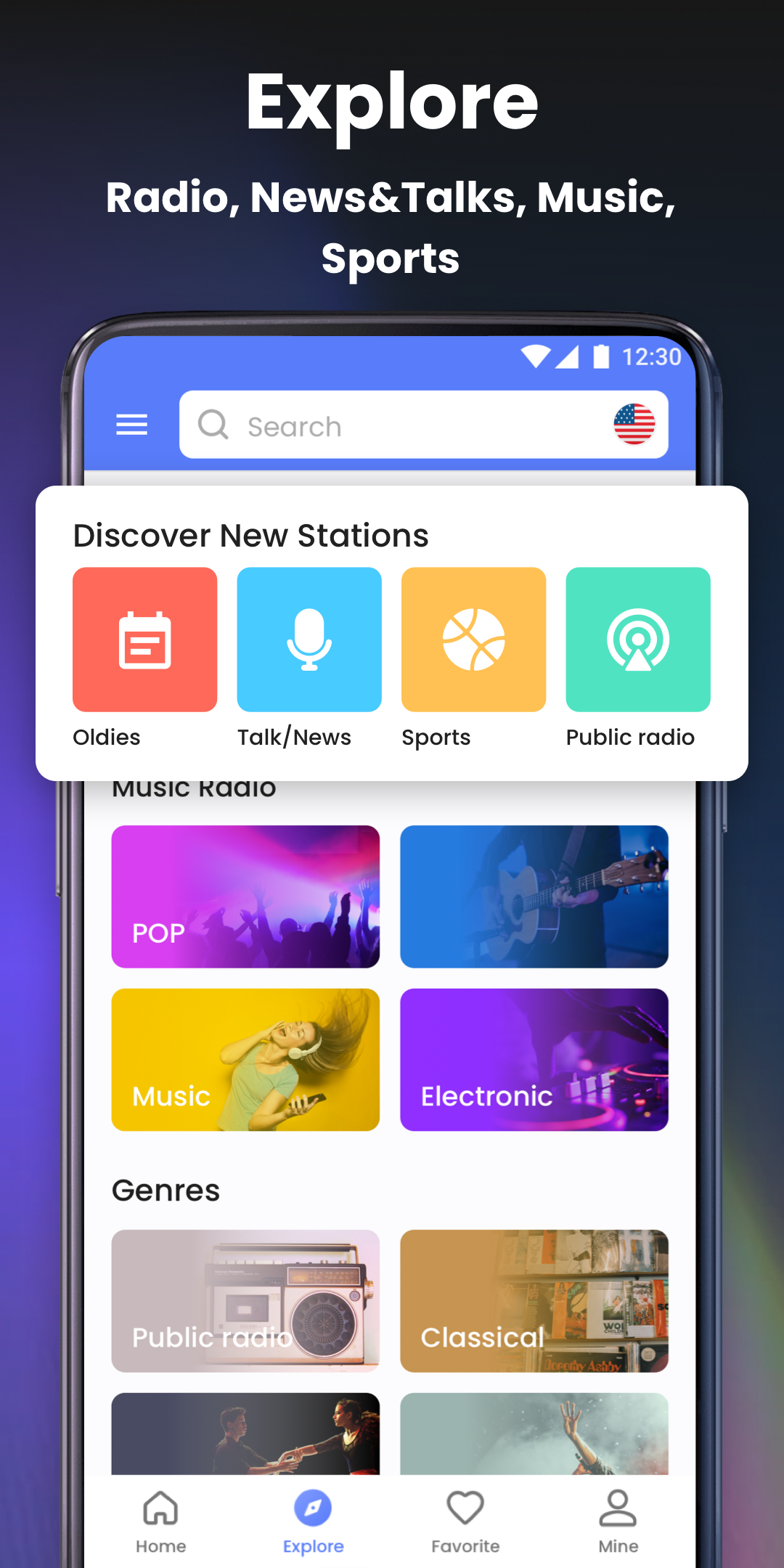 اسکرین شات 3 برنامه My Radio, FM Radio Stations