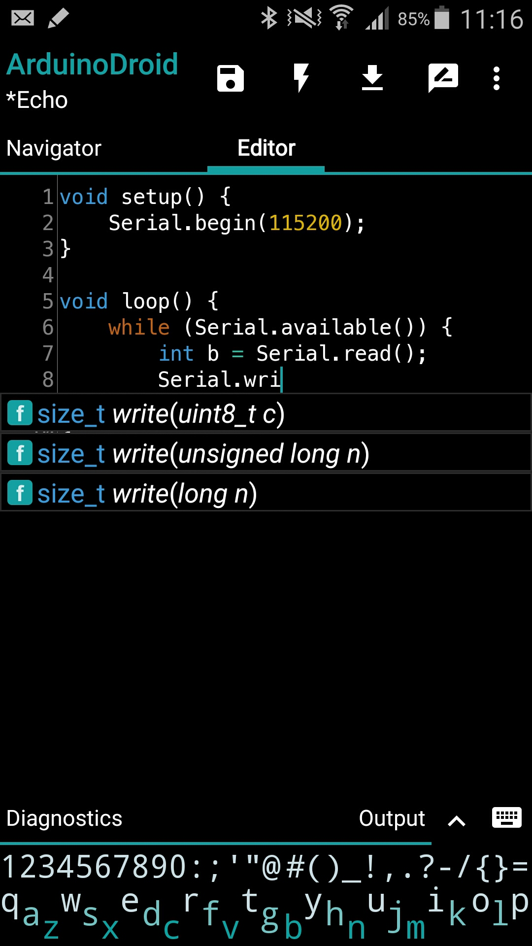 اسکرین شات 1 برنامه ArduinoDroid - Arduino/ESP IDE