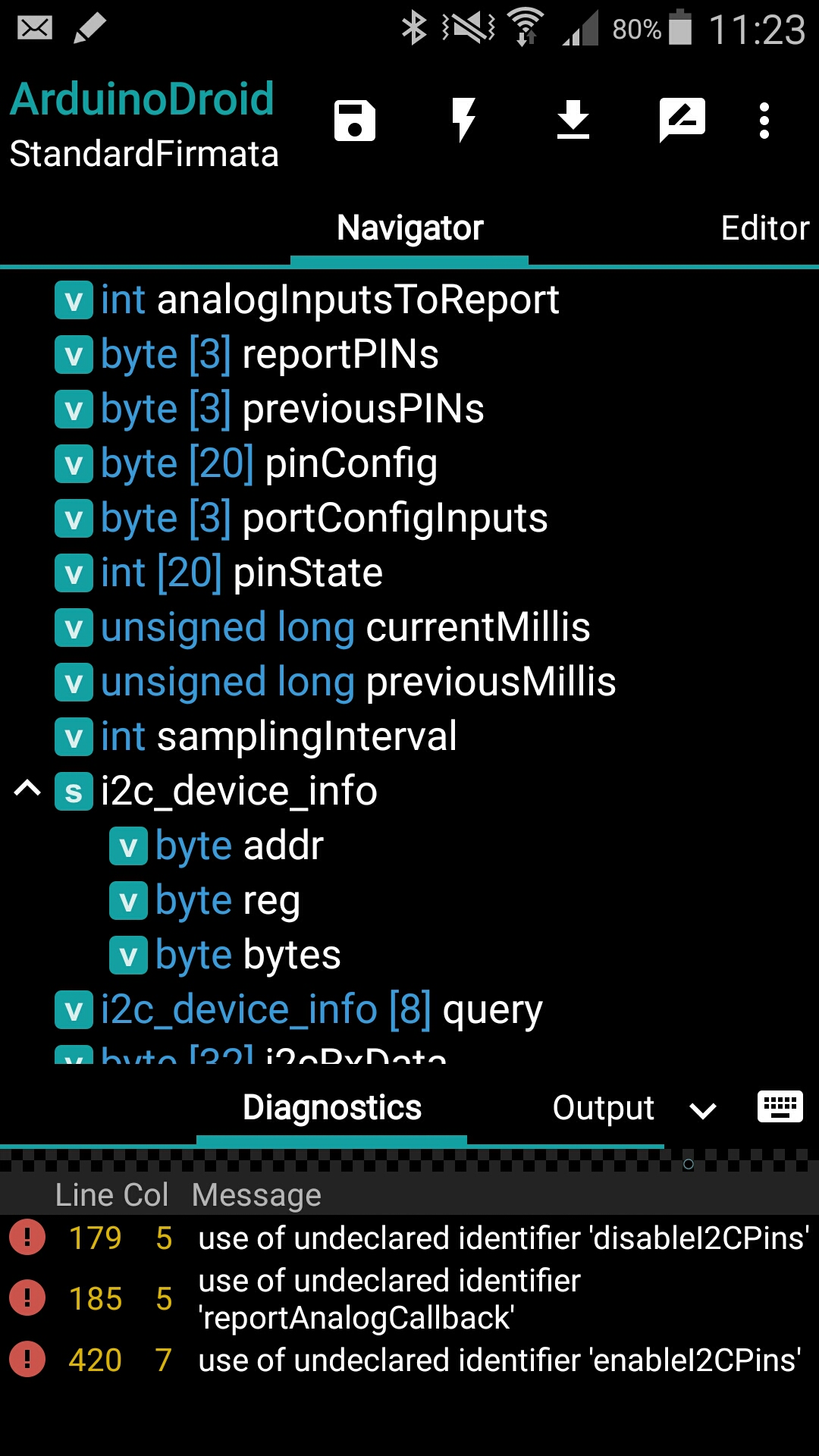 اسکرین شات 2 برنامه ArduinoDroid - Arduino/ESP IDE