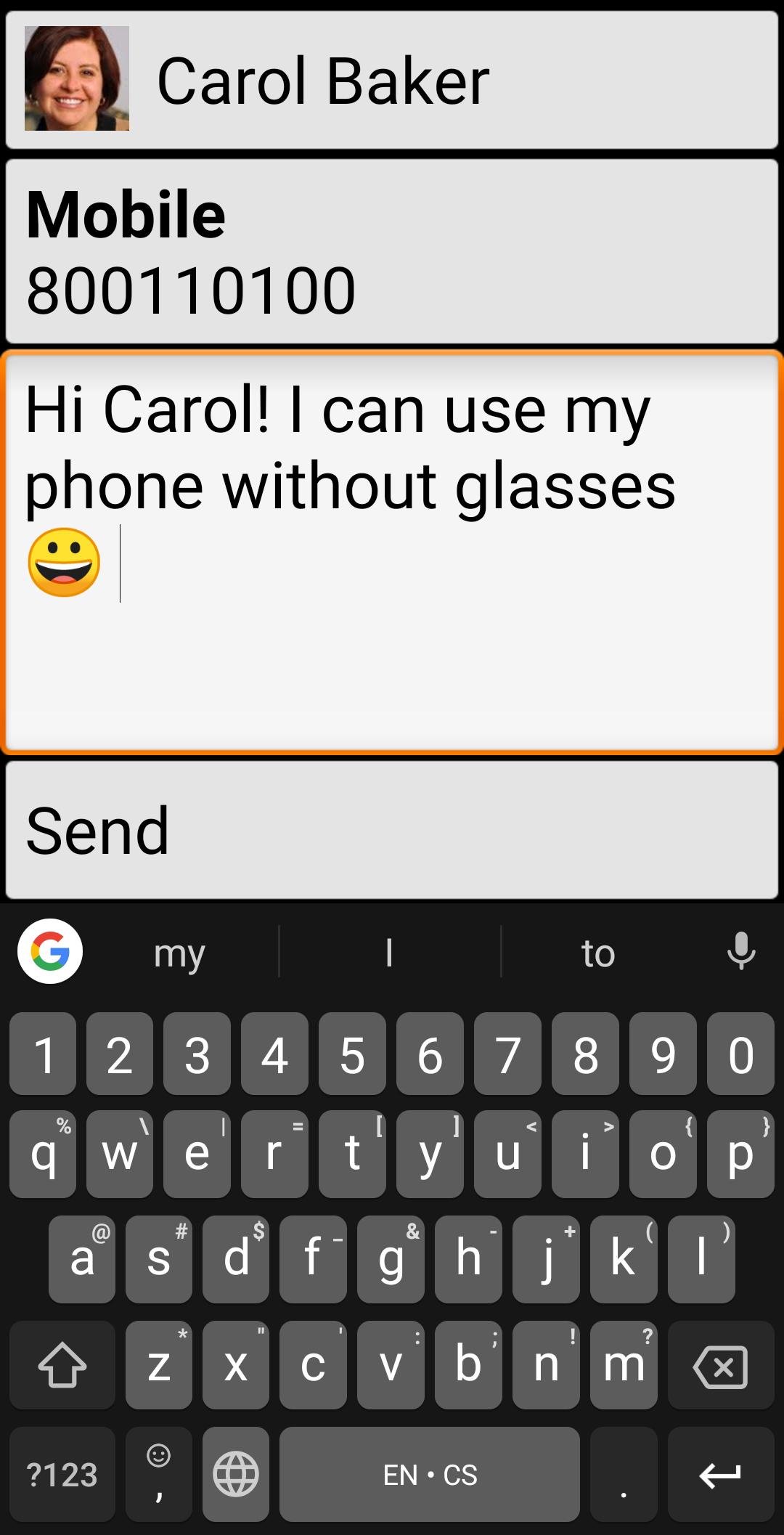 اسکرین شات 3 برنامه BIG SMS for Seniors