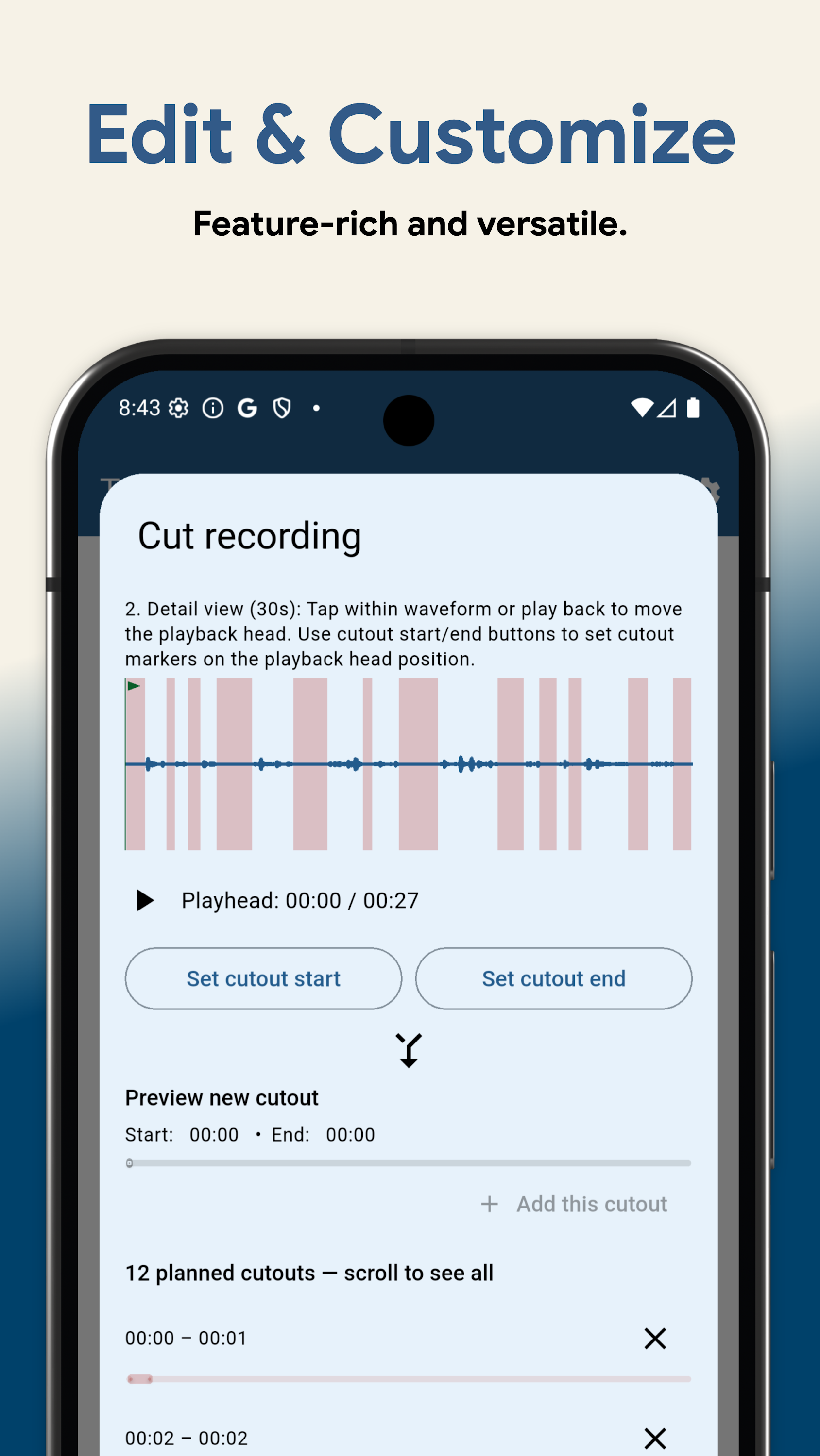 اسکرین شات 6 برنامه Tape-a-Talk Voice Recorder