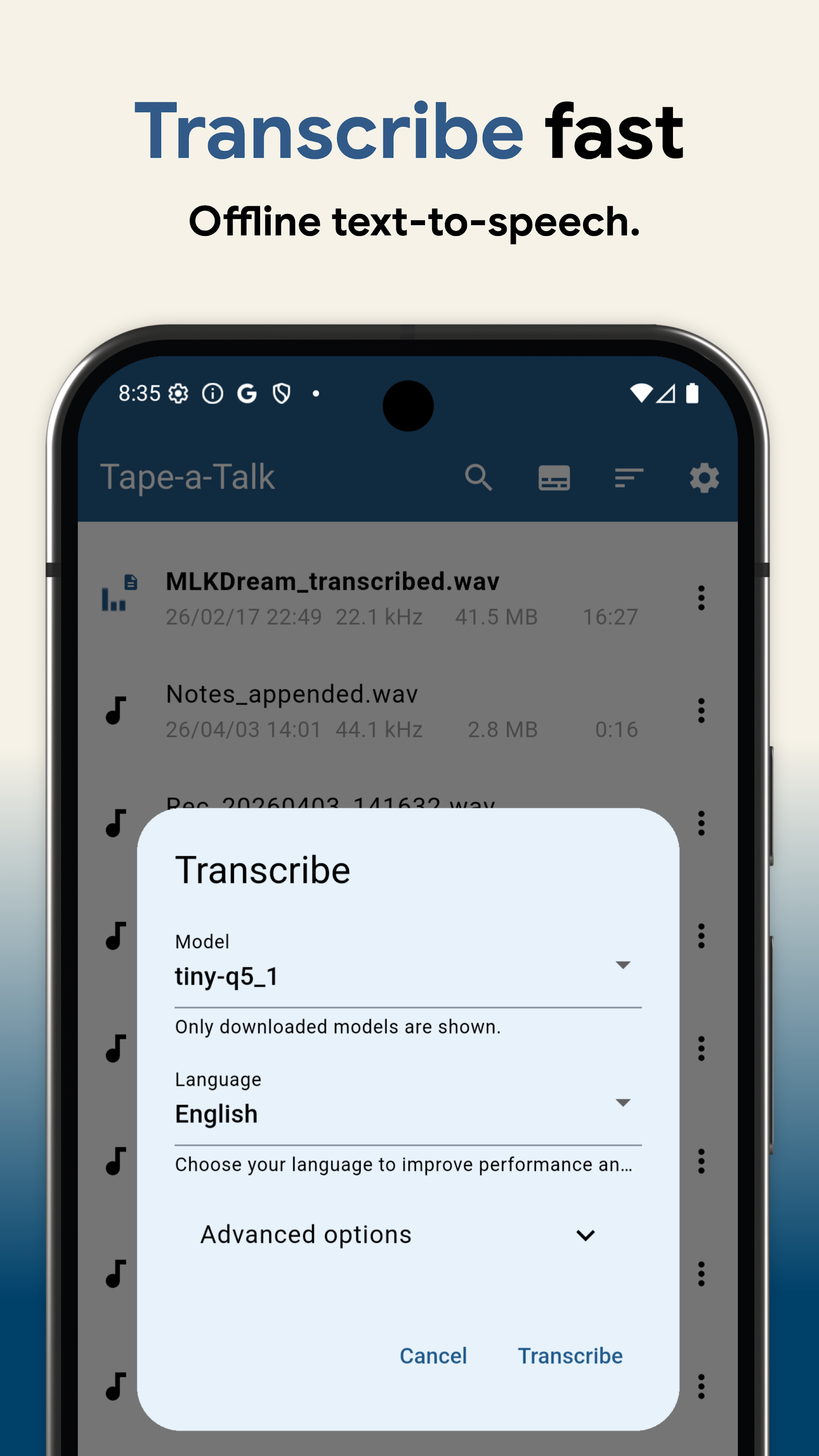 اسکرین شات 3 برنامه Tape-a-Talk Voice Recorder