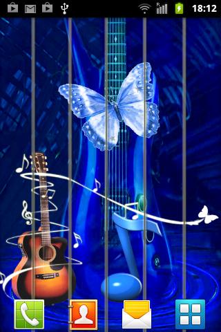 اسکرین شات 1 برنامه Guitar Touch ( Play on Wallpaper )