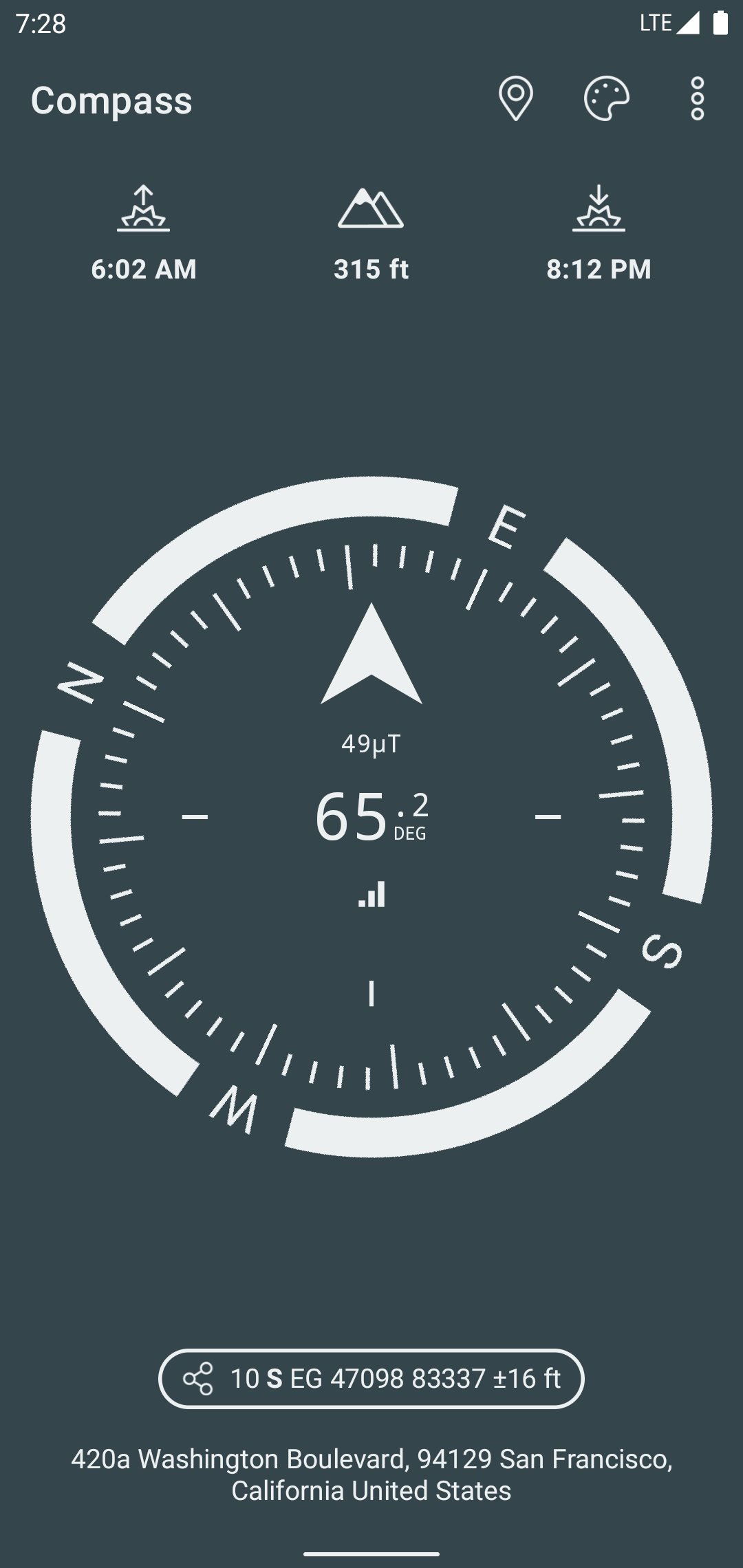 اسکرین شات 6 برنامه Compass & Altimeter