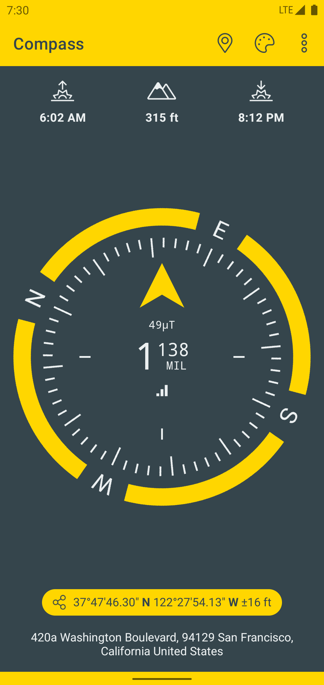 اسکرین شات 8 برنامه Compass & Altimeter