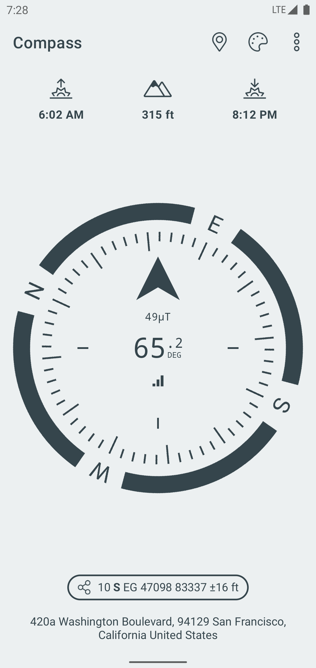 اسکرین شات 5 برنامه Compass & Altimeter