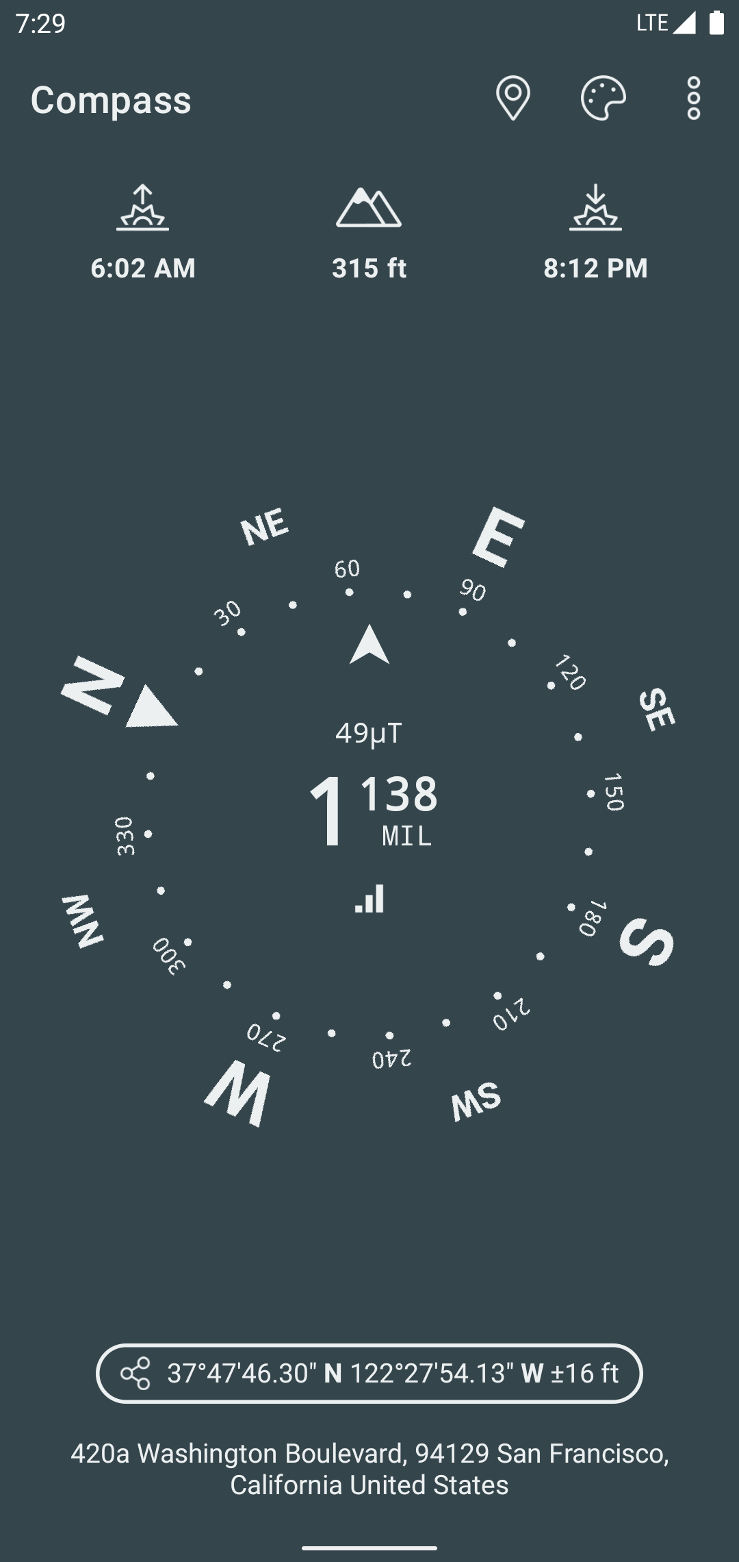 اسکرین شات 7 برنامه Compass & Altimeter