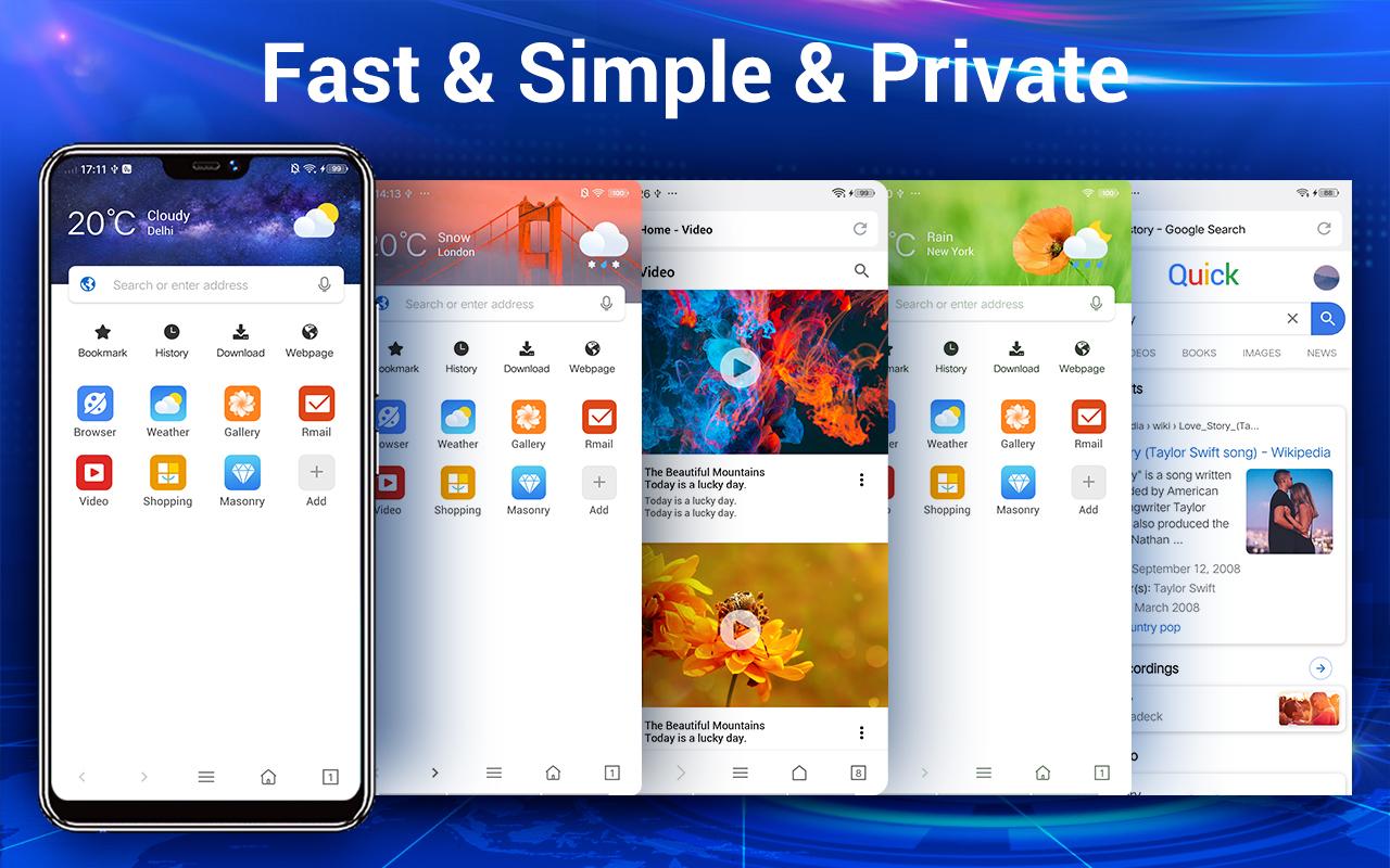 اسکرین شات 1 برنامه Web Browser & Web Explorer