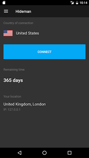اسکرین شات 1 برنامه Hideman VPN