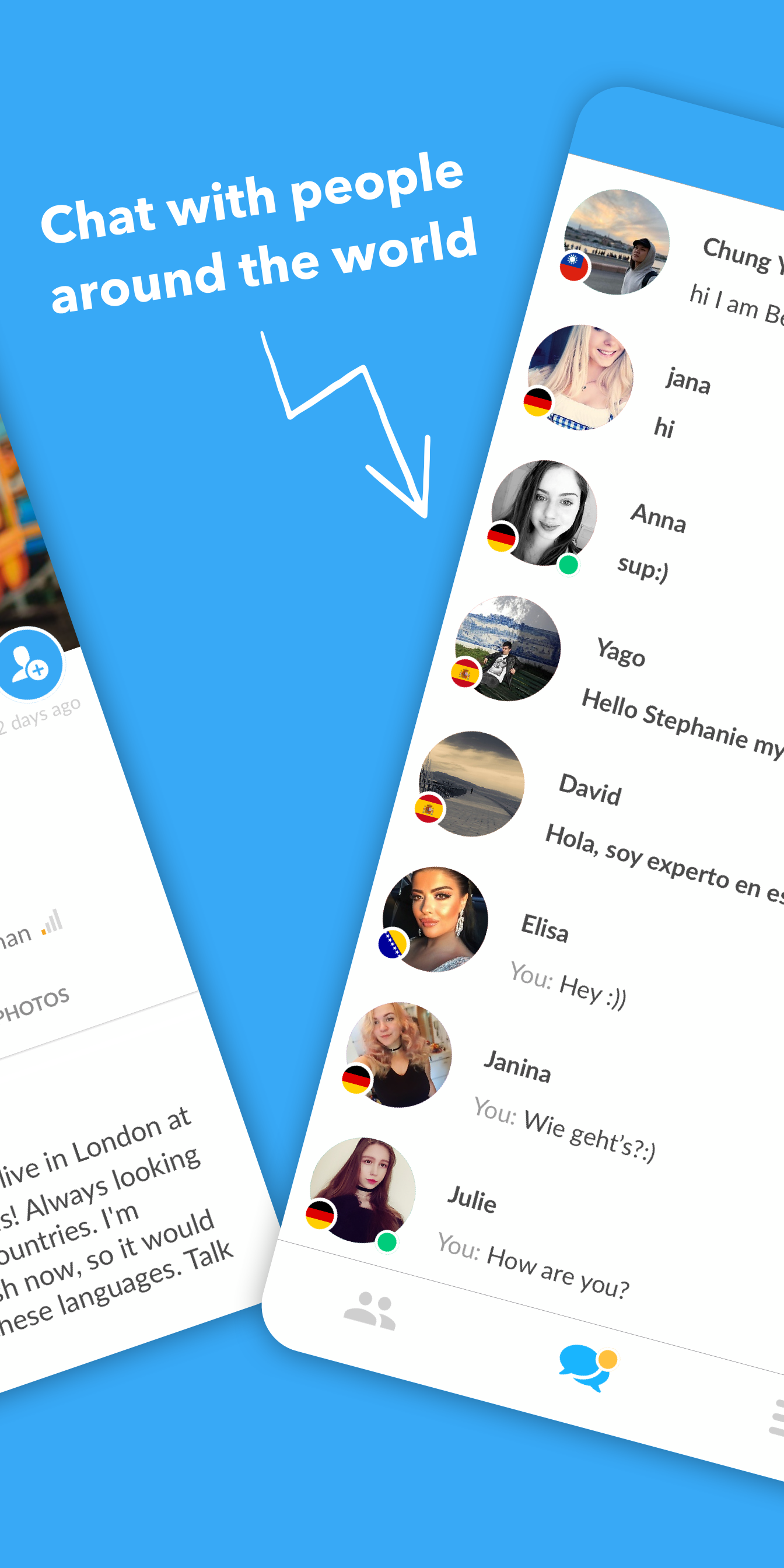 اسکرین شات 2 برنامه Interpals: Penpals & Languages