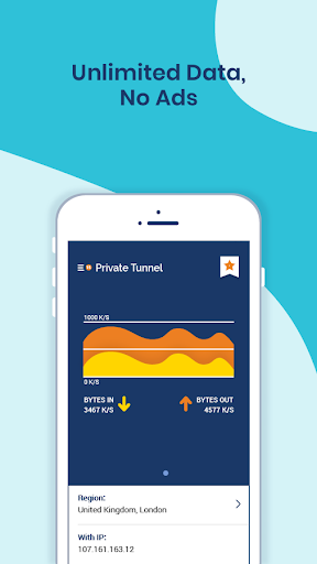 اسکرین شات 5 برنامه Private Tunnel VPN – Fast & Secure Cloud VPN