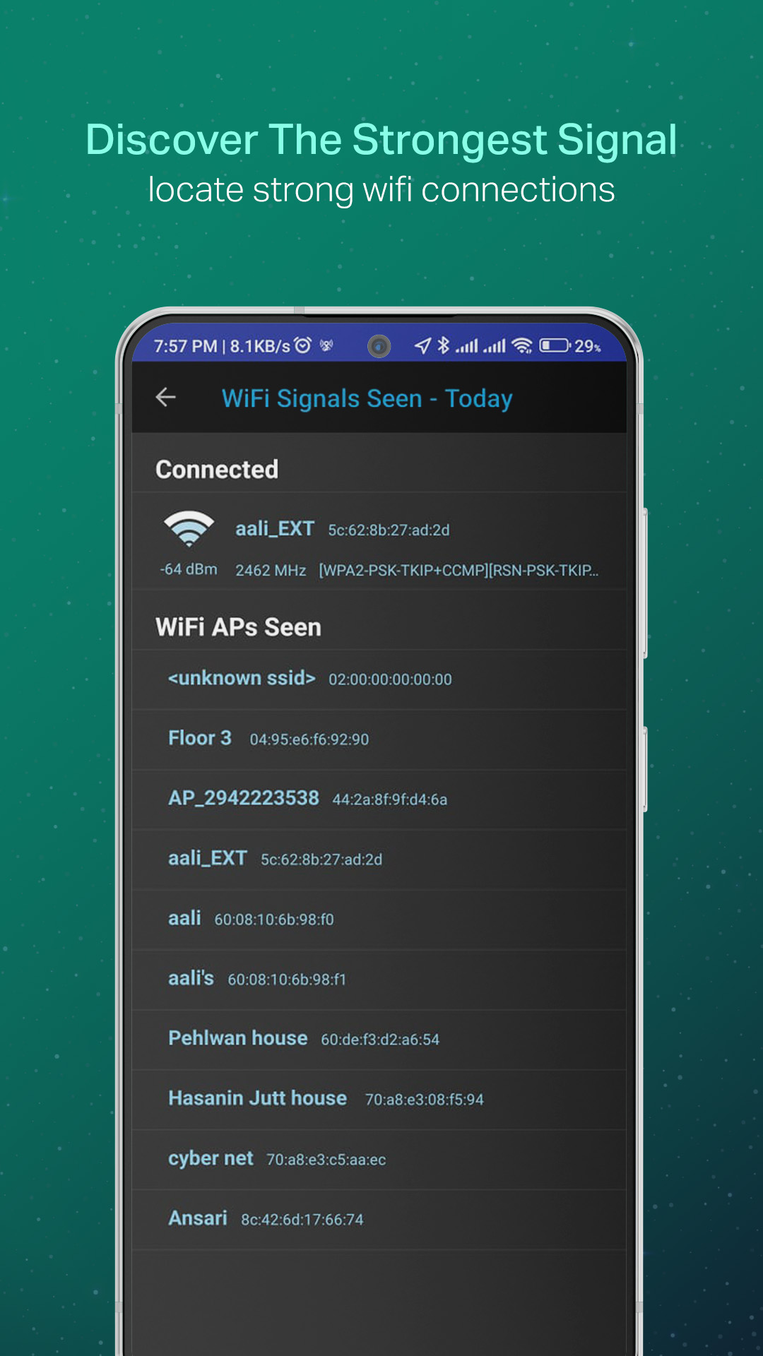 اسکرین شات 6 برنامه Coverage - Cell and WiFi Test
