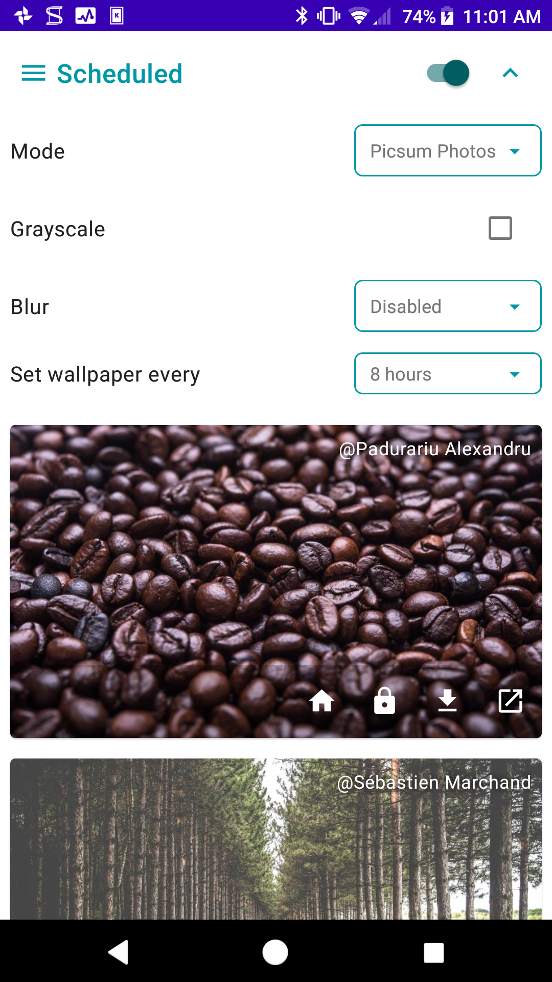 اسکرین شات 5 برنامه Daily Wallpapers - Auto Change