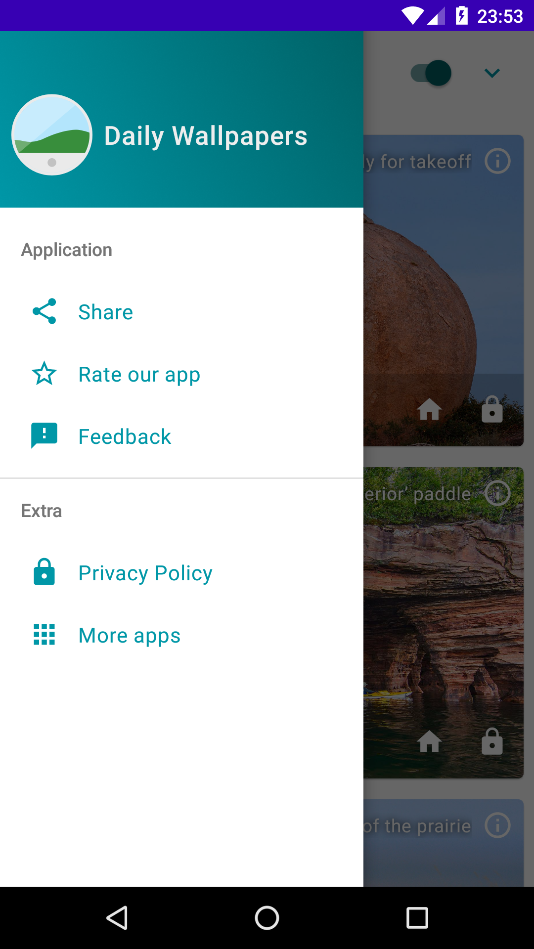 اسکرین شات 6 برنامه Daily Wallpapers - Auto Change