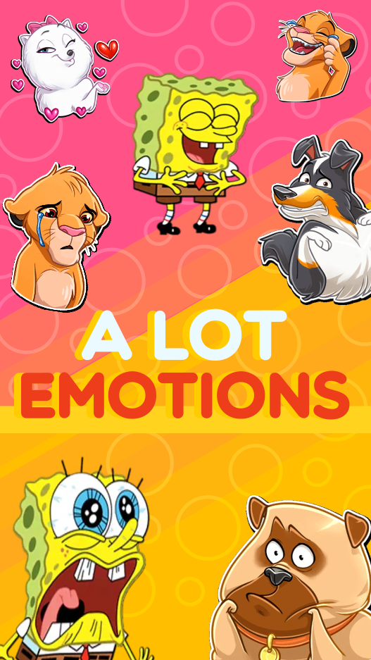 اسکرین شات 1 برنامه WASticker Animated Cartoons