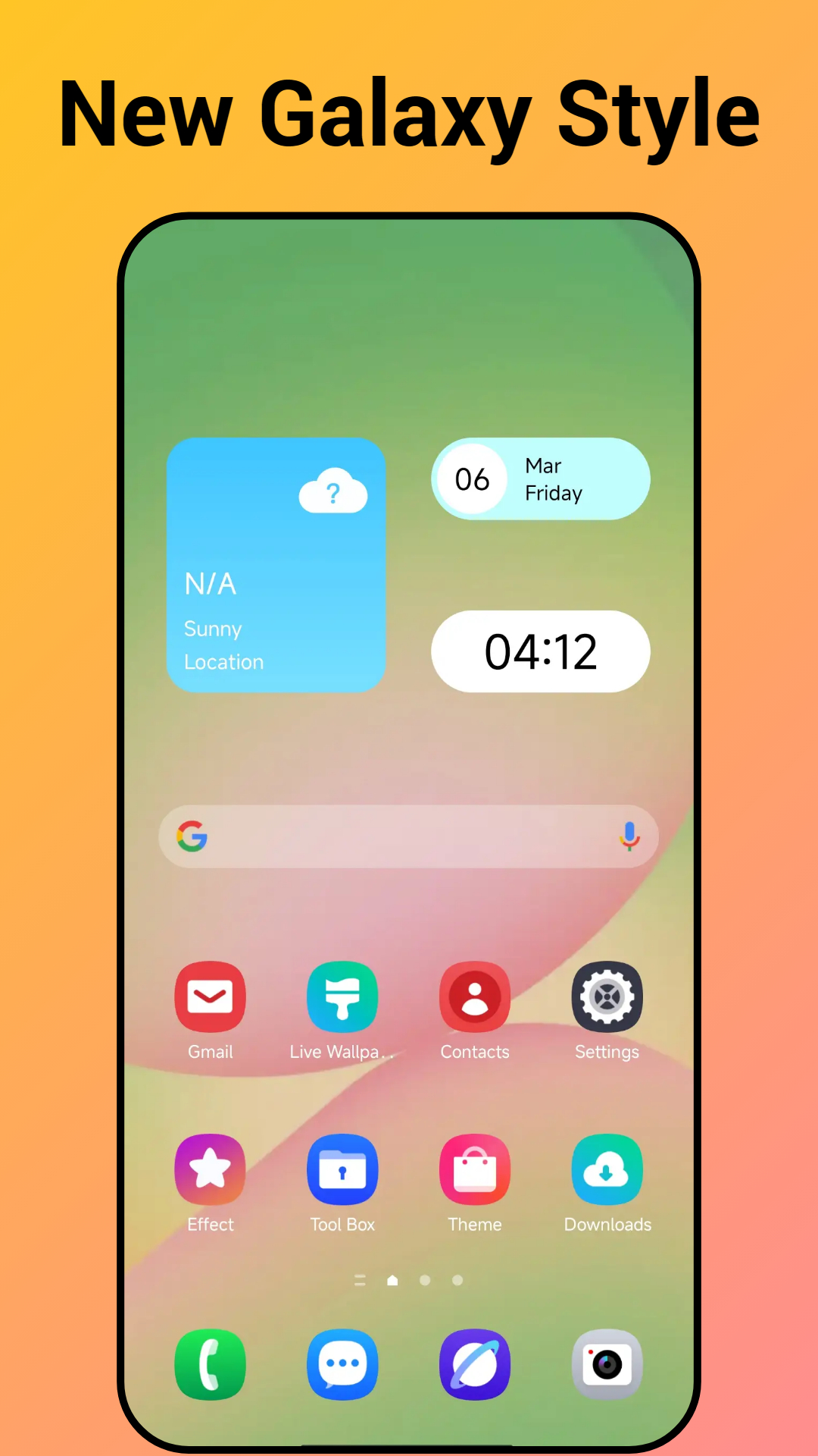 اسکرین شات 1 برنامه A Launcher : Galaxy A Launcher