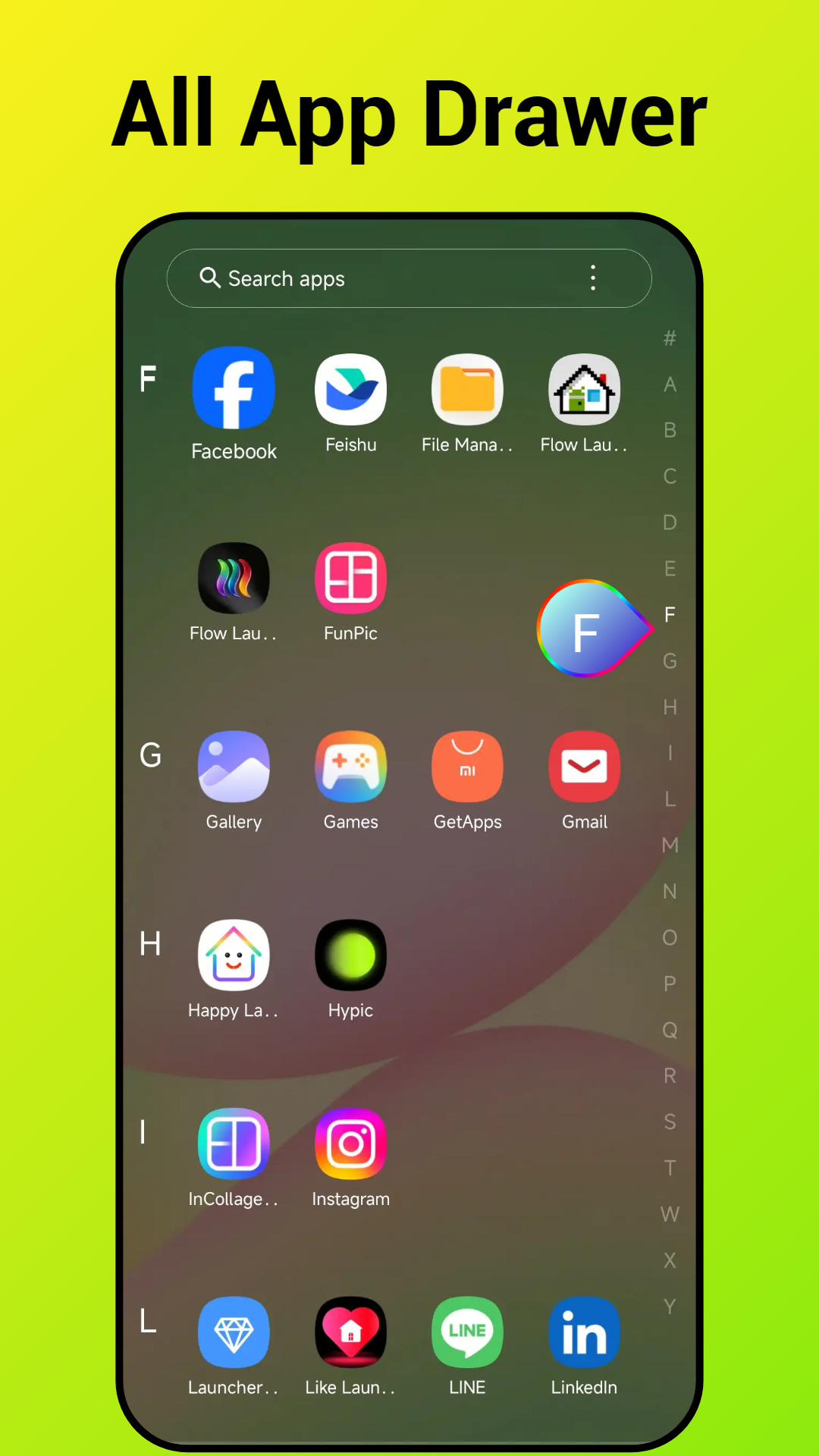 اسکرین شات 4 برنامه A Launcher : Galaxy A Launcher