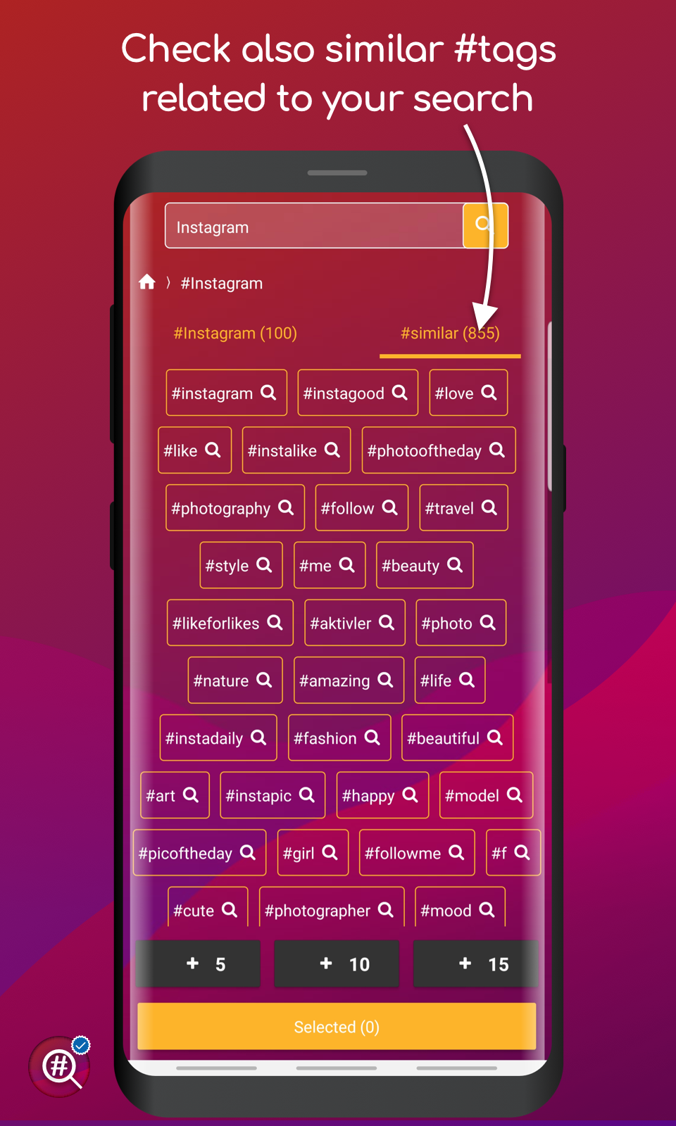 اسکرین شات 3 برنامه Hashtag Inspector PRO