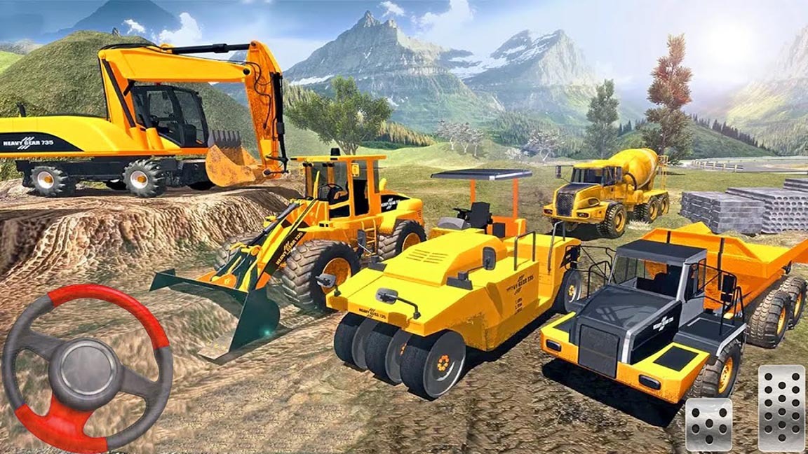 اسکرین شات 1 بازی بازی رانندگی با بیل مکانیکی | جاده سازی