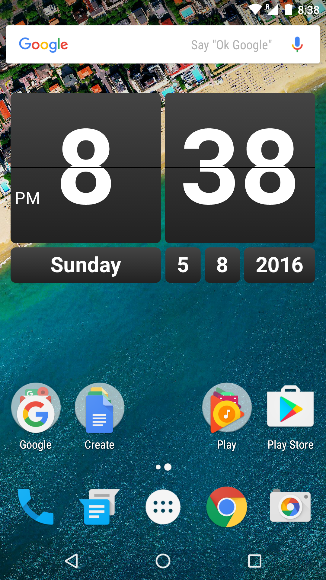 اسکرین شات 2 برنامه Retro Clock Widget