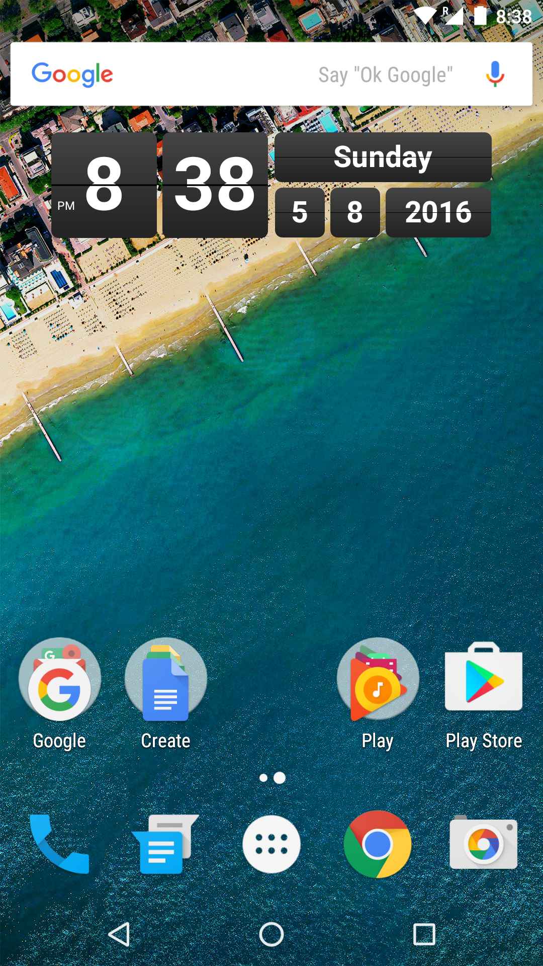 اسکرین شات 1 برنامه Retro Clock Widget