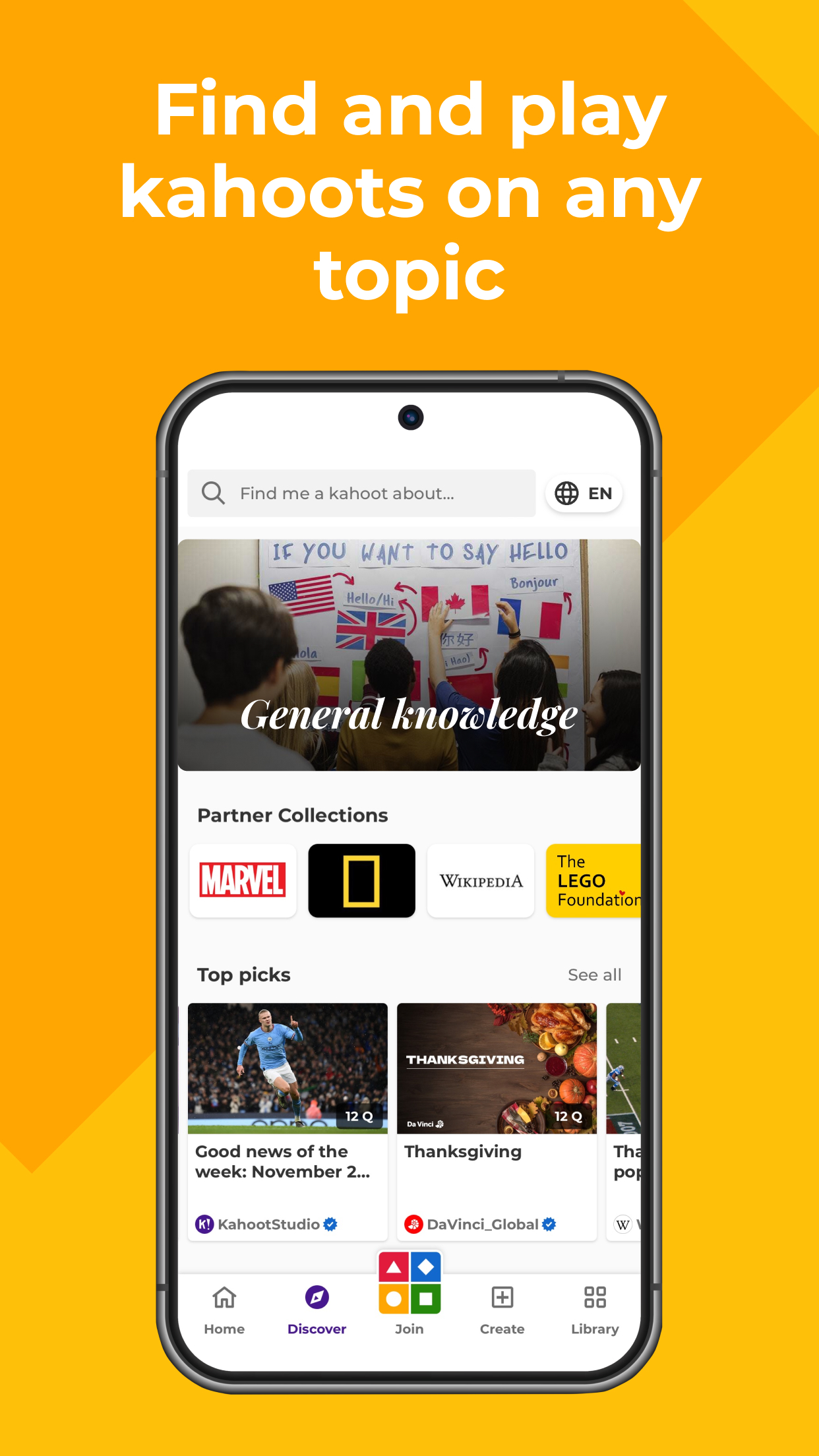 اسکرین شات 3 برنامه Kahoot! Play & Create Quizzes