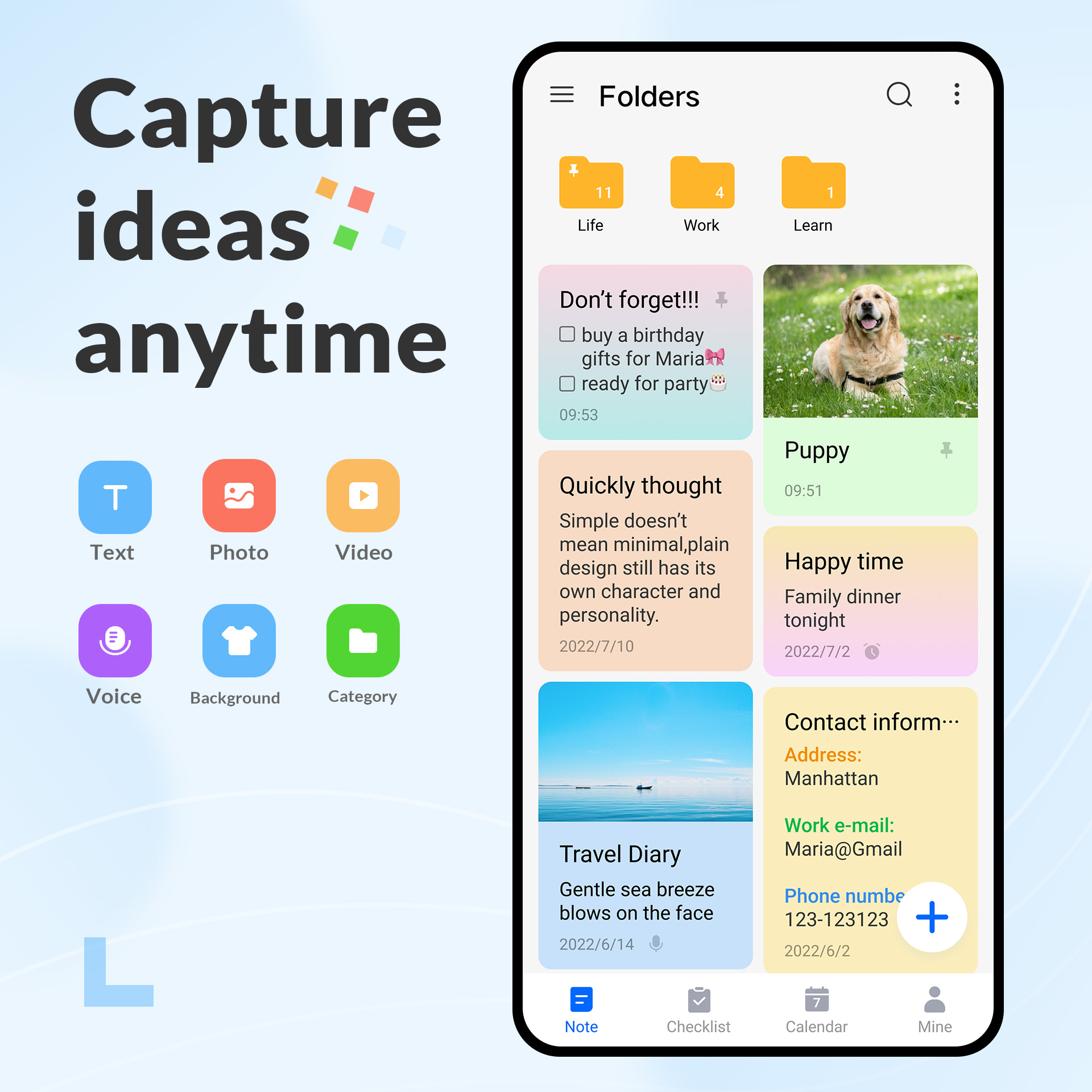 اسکرین شات 1 برنامه Nice Color Note,ToDo, Calendar