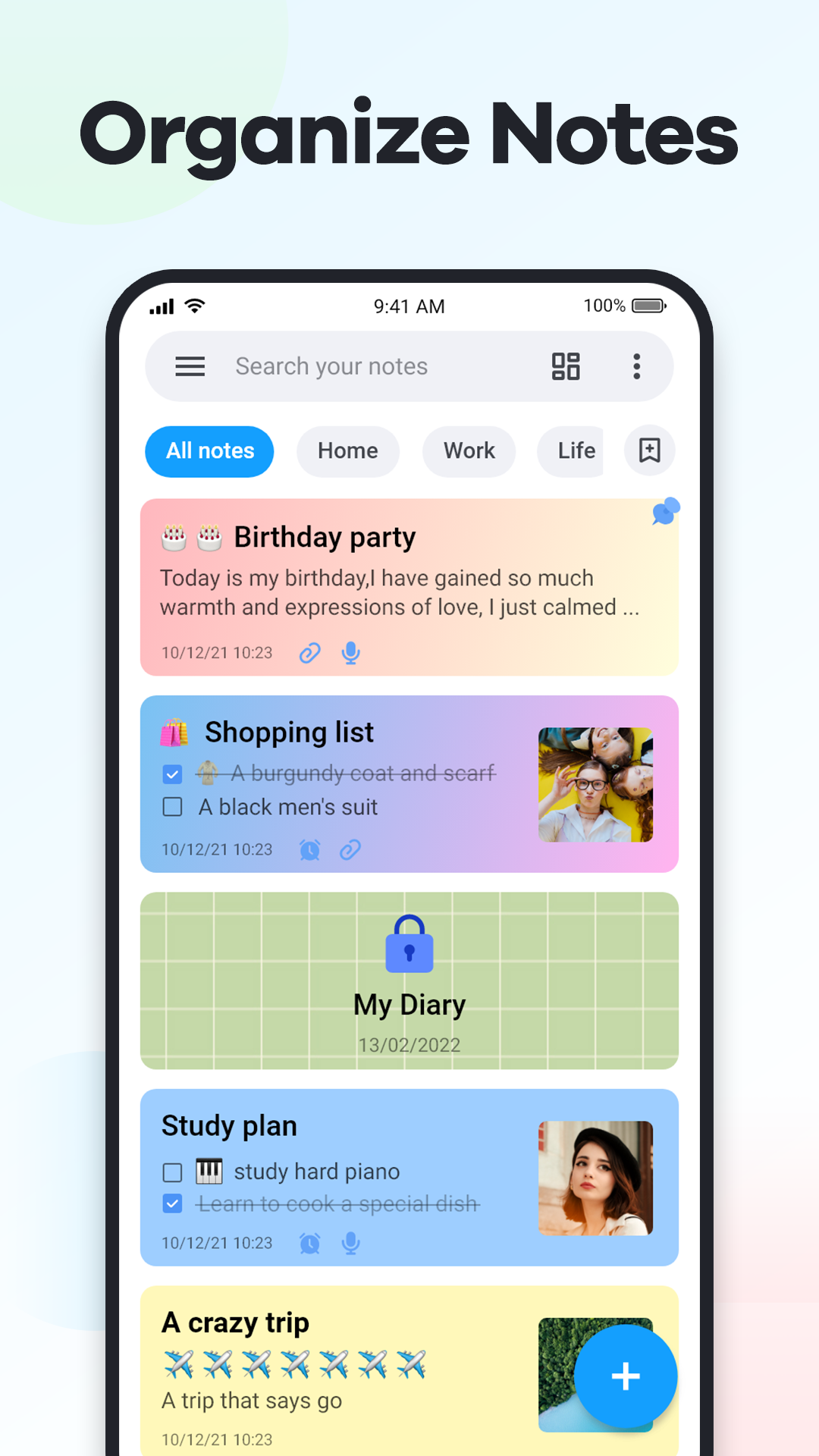 اسکرین شات 2 برنامه Notes: Easy Notebook, Notepad