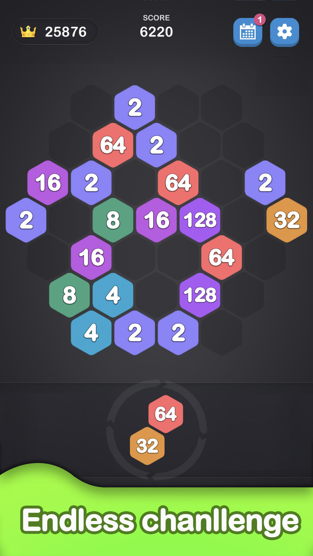اسکرین شات 4 بازی Hex 2048: Merge Puzzle Game
