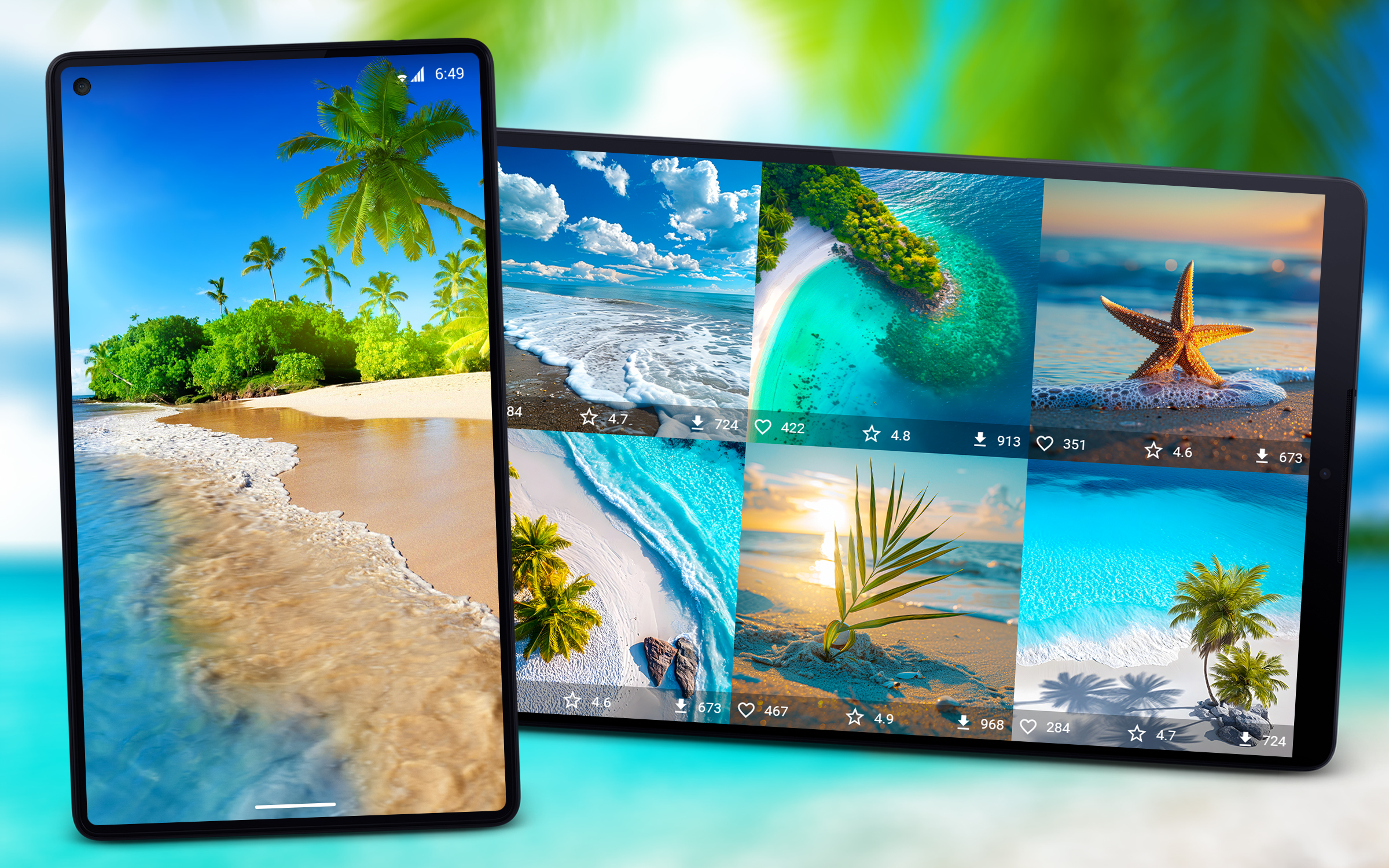 اسکرین شات 6 برنامه ⁦Ocean Wallpapers 4K⁩