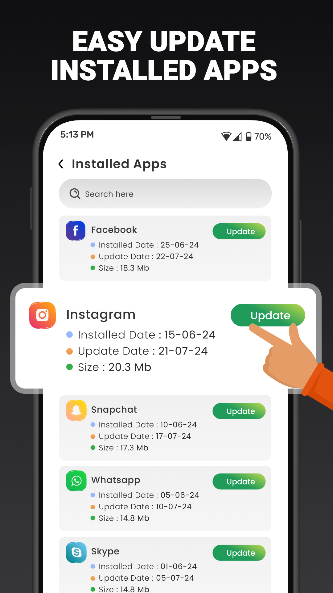 اسکرین شات 4 برنامه Phone Software Update App
