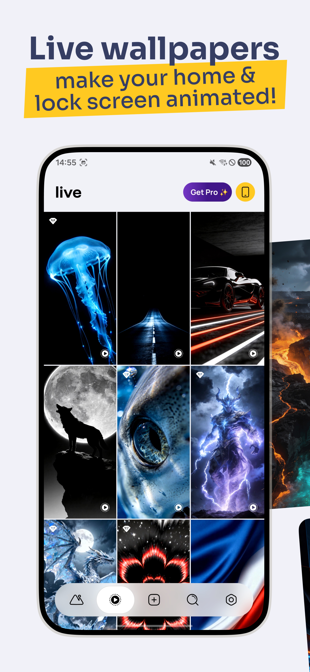اسکرین شات 1 برنامه One4Wall: 4K Wallpapers & Live