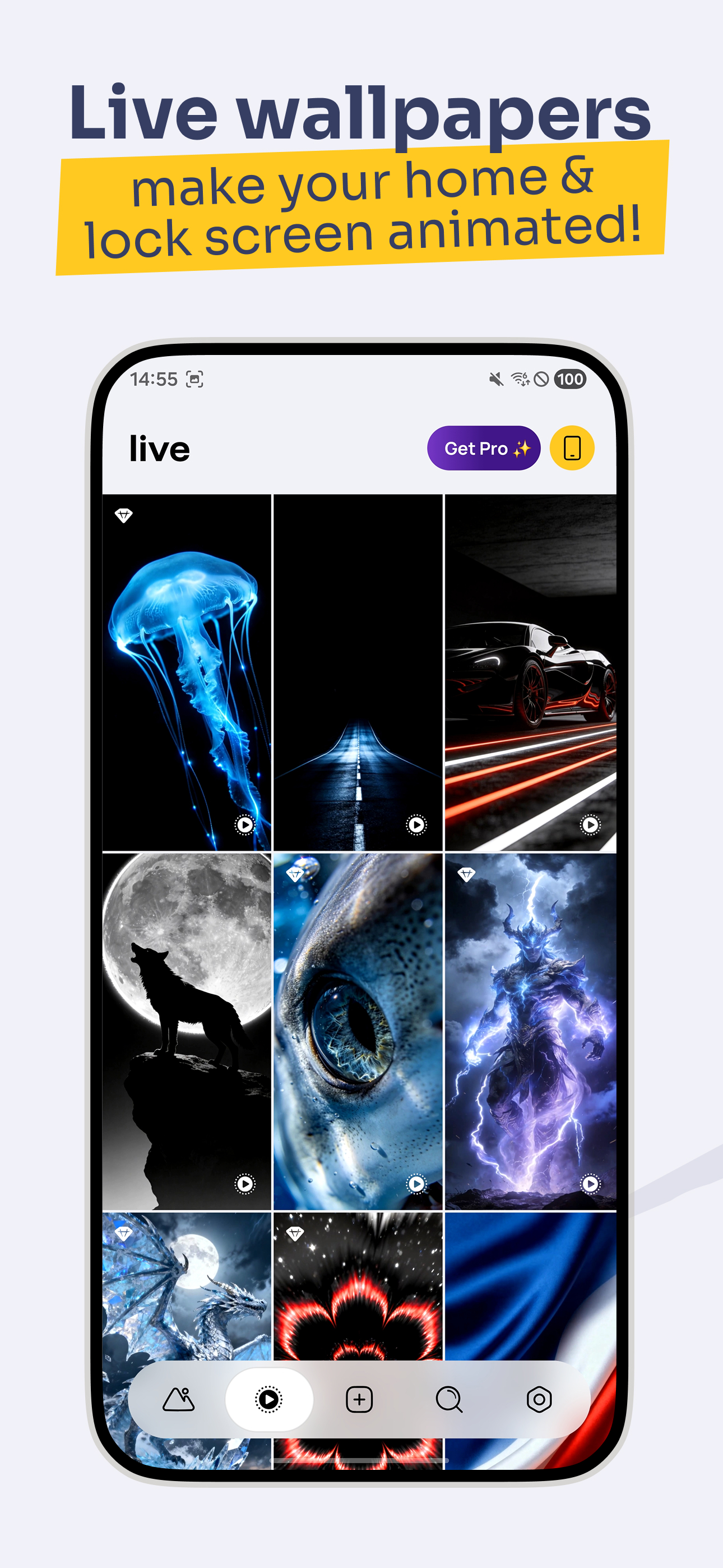 اسکرین شات 1 برنامه One4Wall: 4K Wallpapers & Live