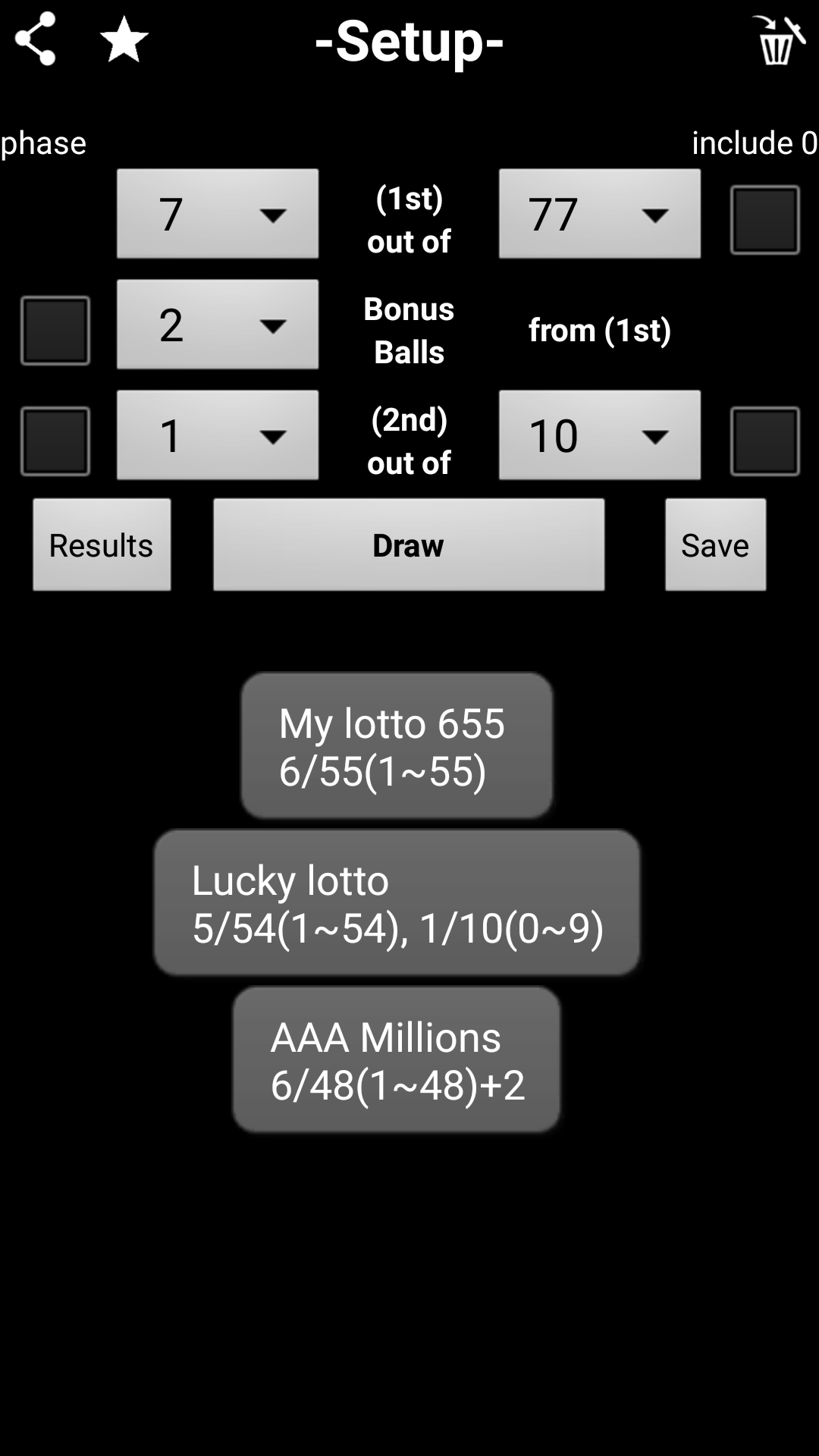 اسکرین شات 4 برنامه Lottery Machine: Number Picker