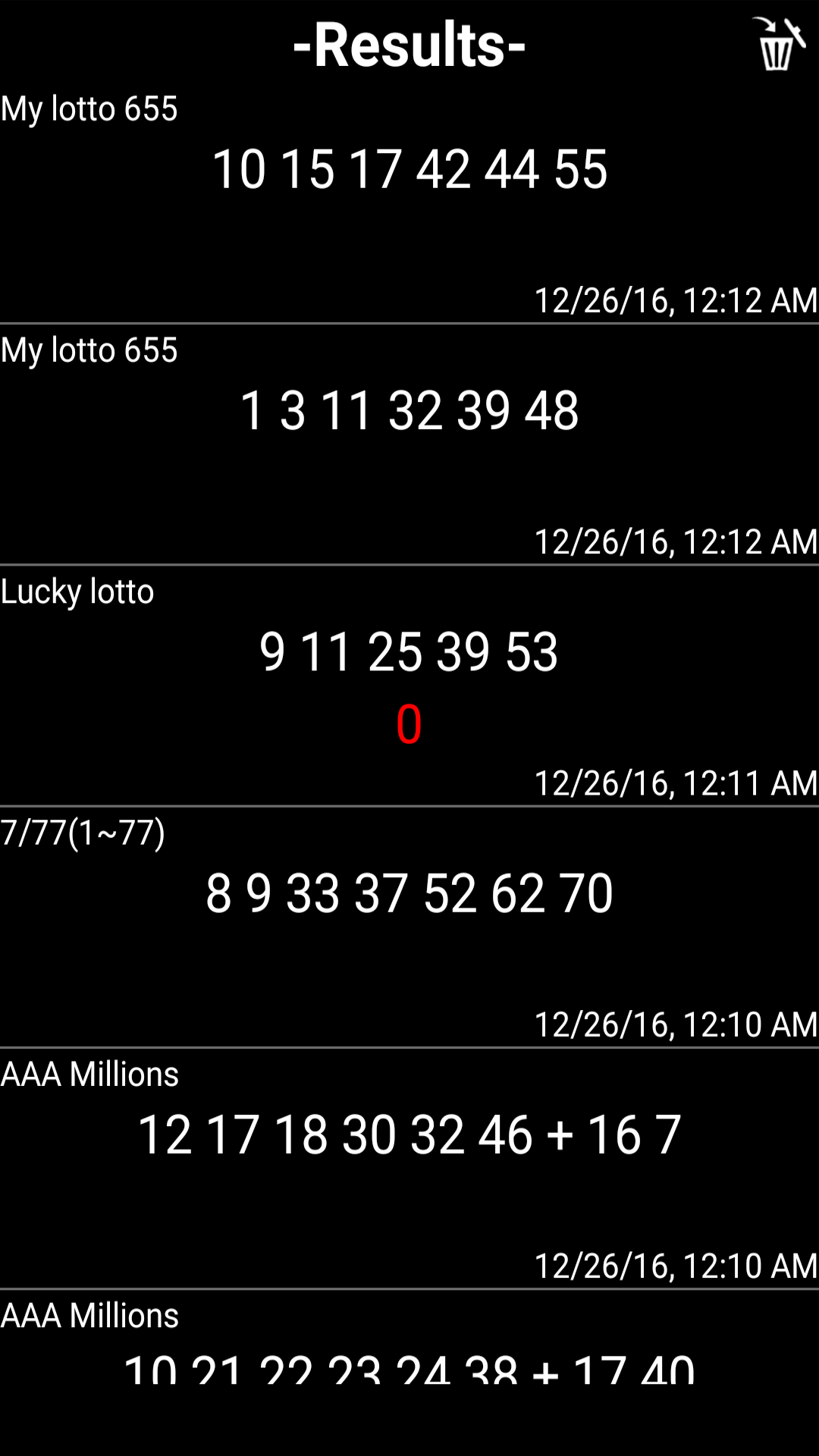 اسکرین شات 5 برنامه Lottery Machine: Number Picker