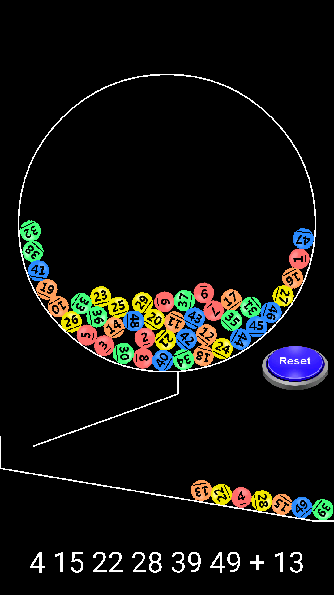 اسکرین شات 1 برنامه Lottery Machine: Number Picker