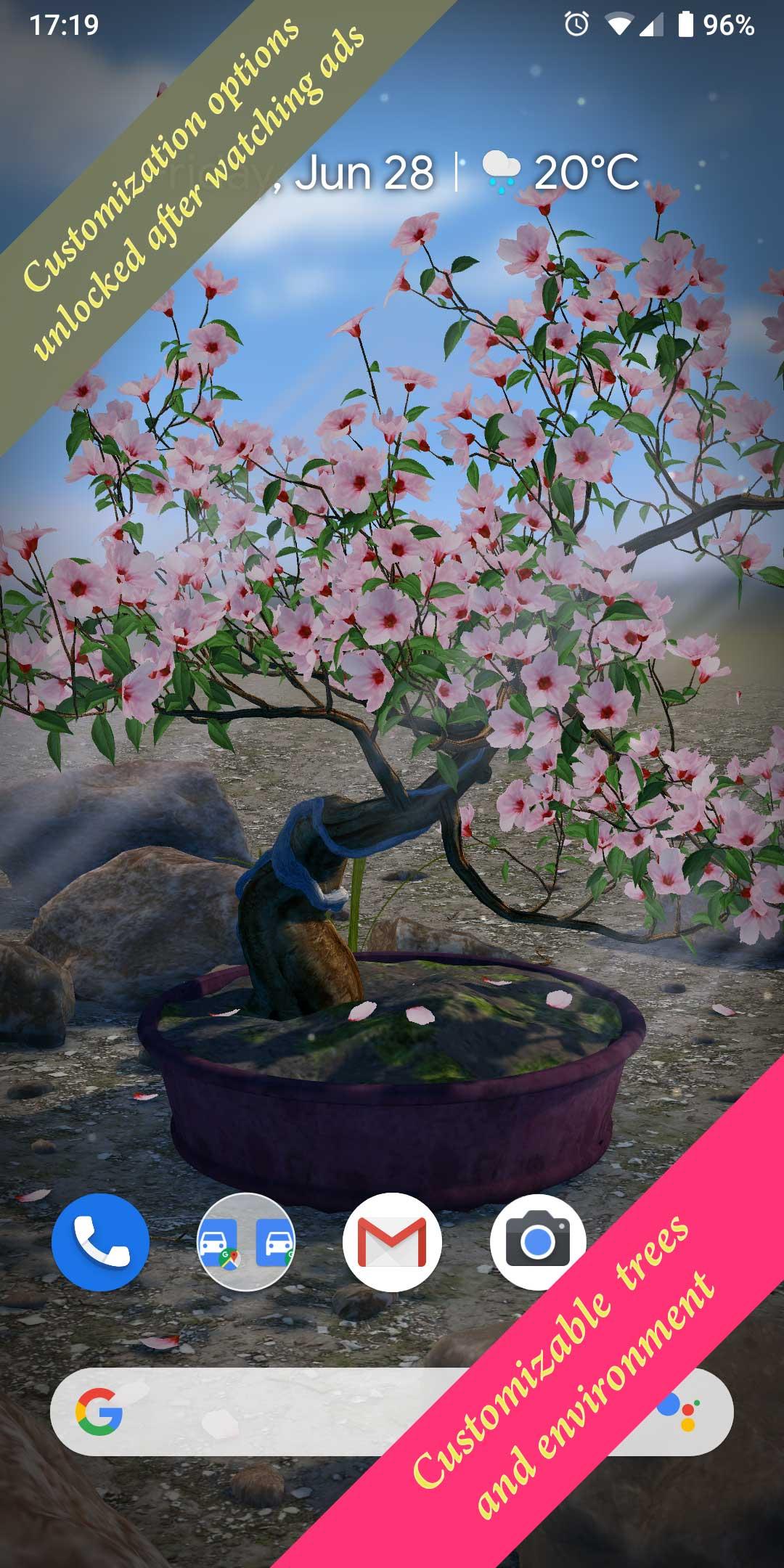 اسکرین شات 2 برنامه Bonsai 3D Live Wallpaper