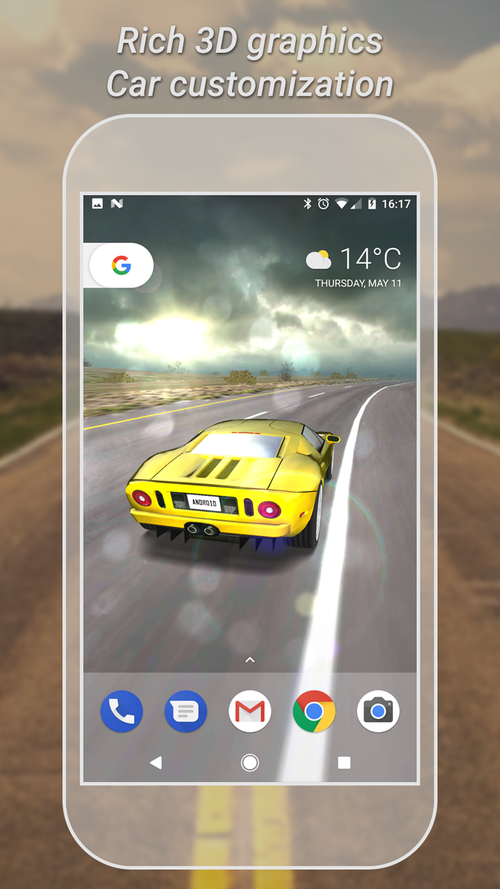اسکرین شات 3 برنامه 3D Car Live Wallpaper Lite