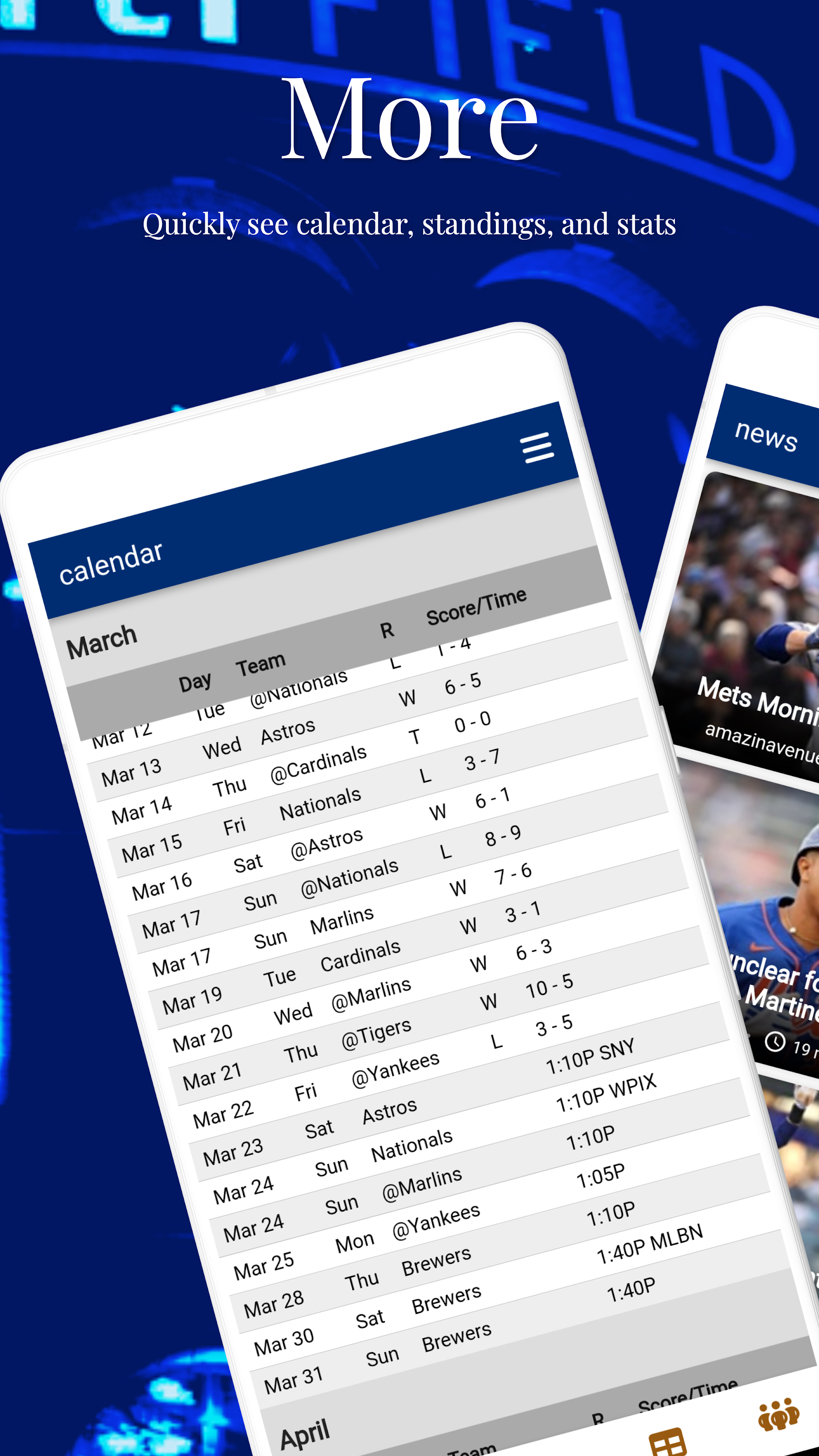 اسکرین شات 3 برنامه New York Baseball - Mets