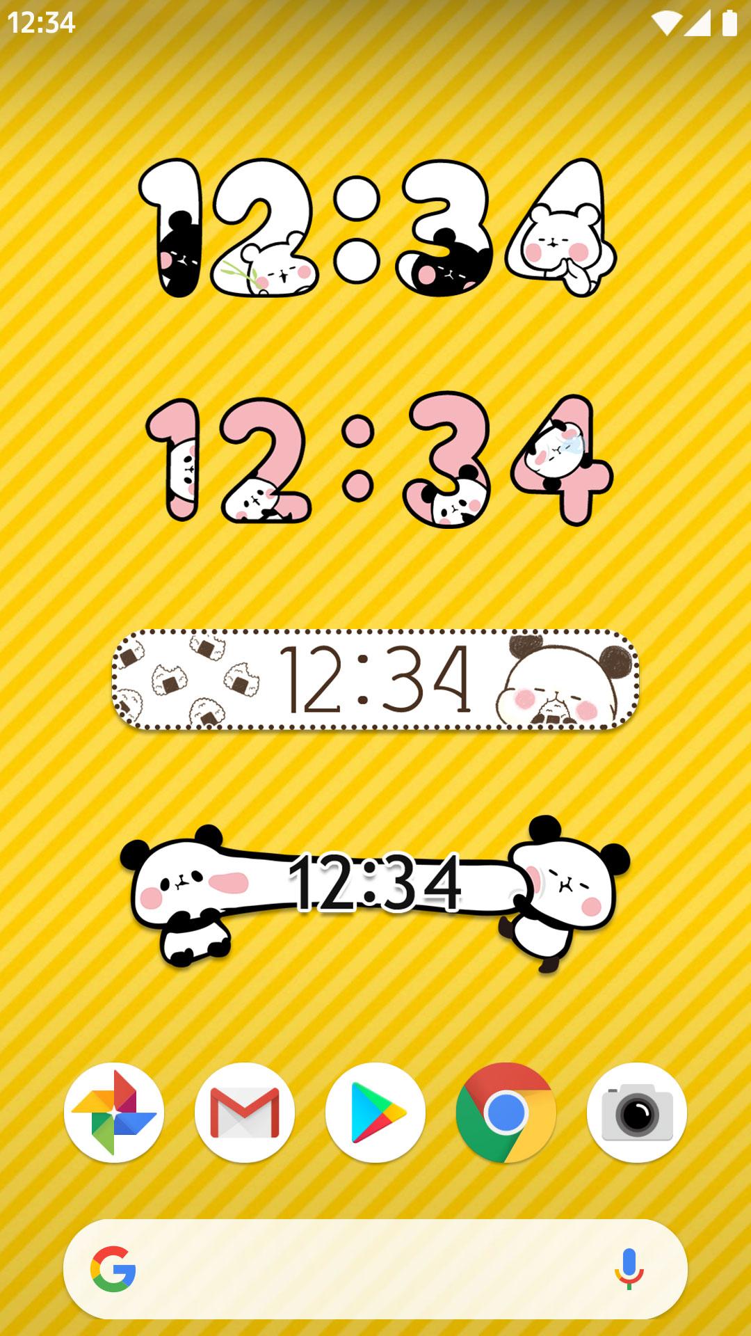 اسکرین شات 5 برنامه Digital Clock Mochimochi Panda