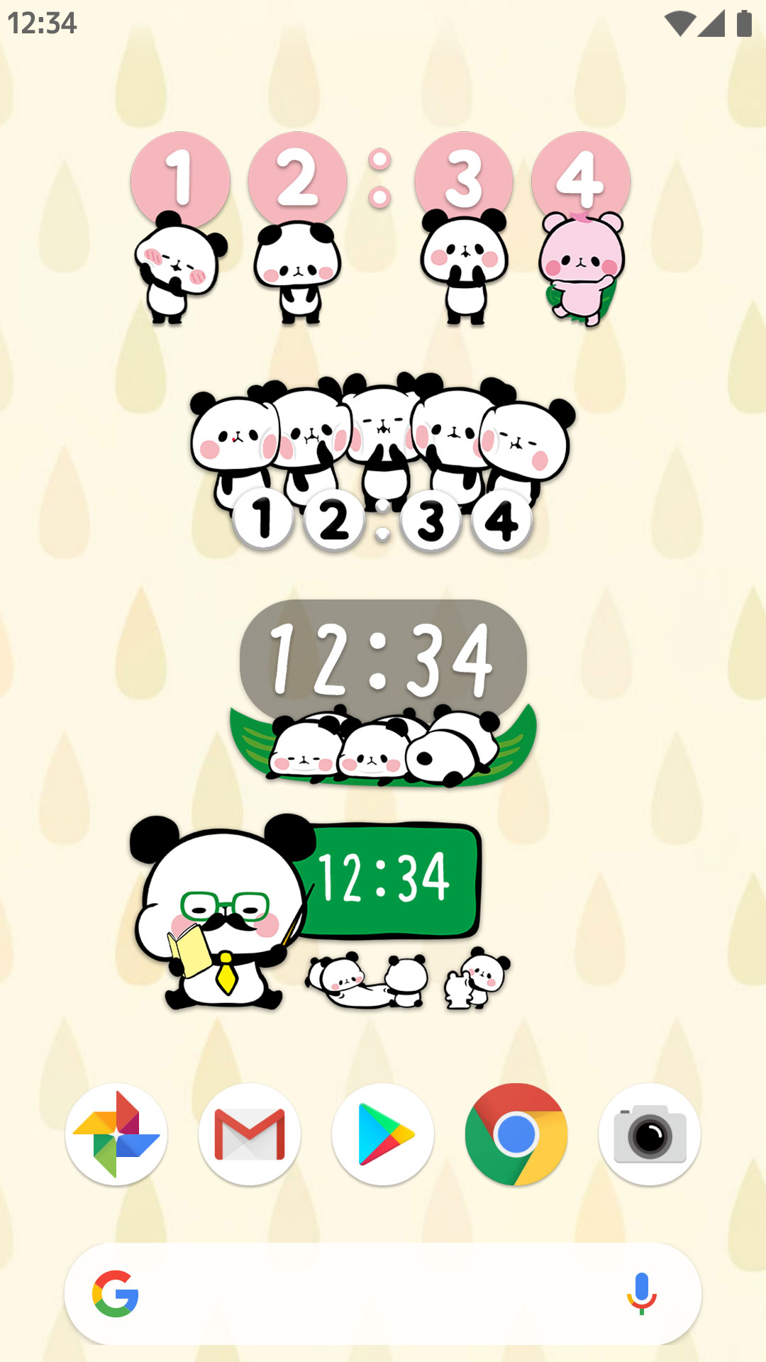 اسکرین شات 6 برنامه Panda Clock: Digital Widget